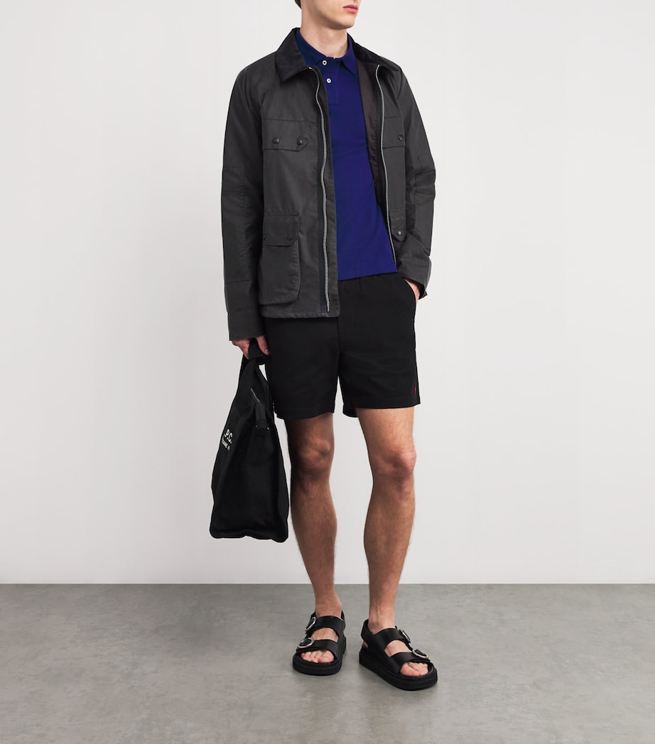 Cotton Mesh Slim-Fit Polo Shirt FALL ROYAL Image 2