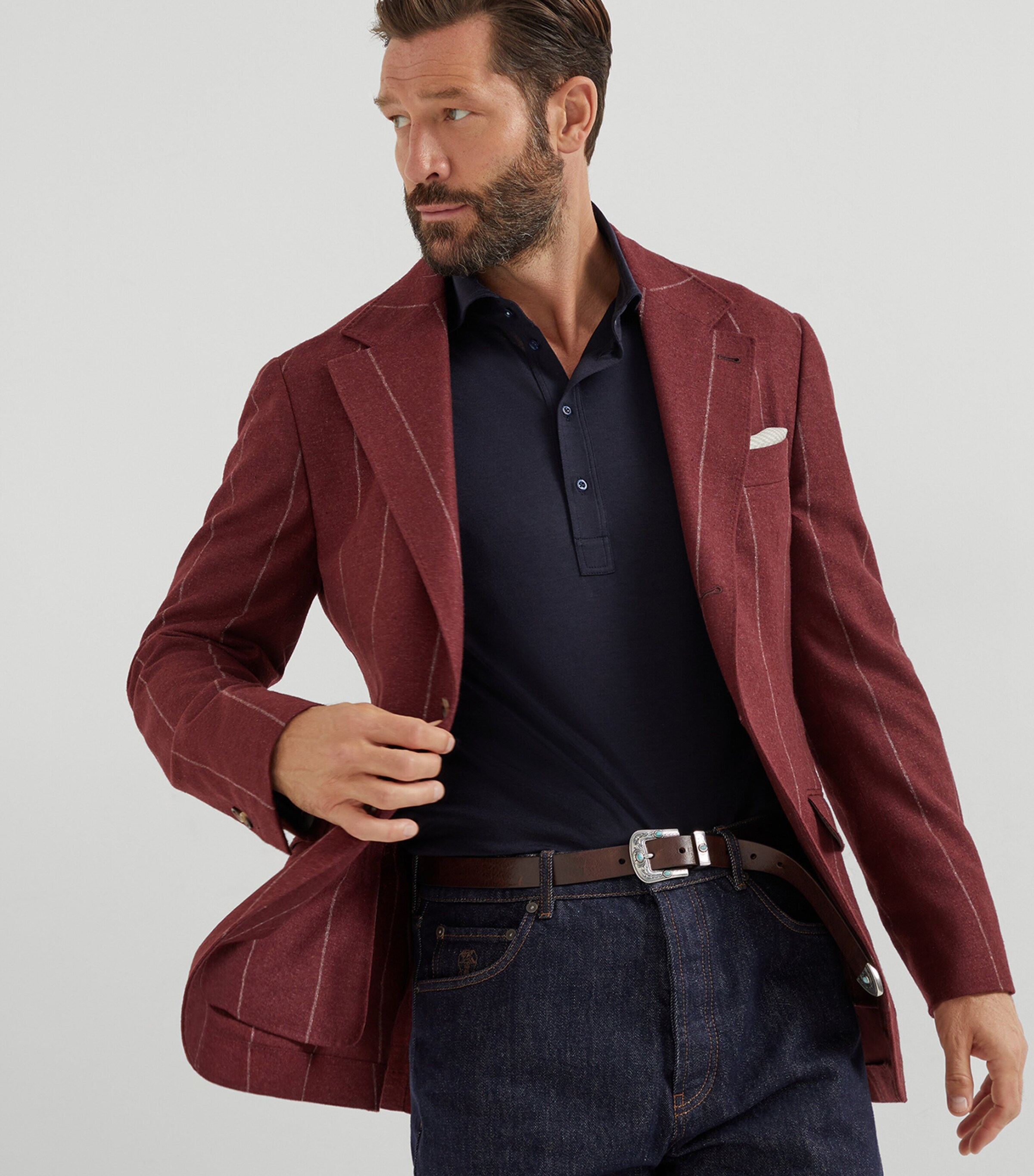 Silk-Cotton Polo Shirt C4425 Image 5