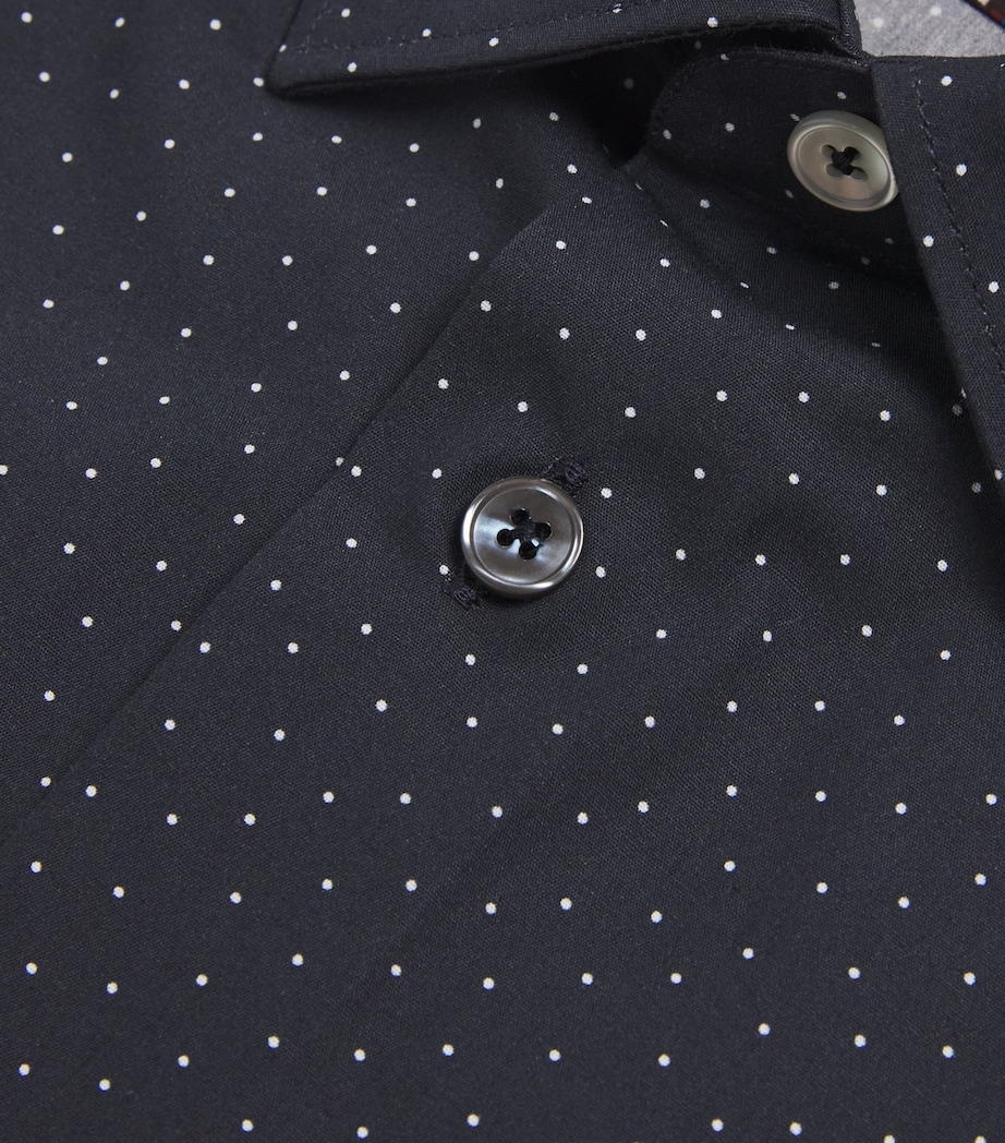 Polka Dot Tailored-Fit Shirt 47_NAVY Image 5