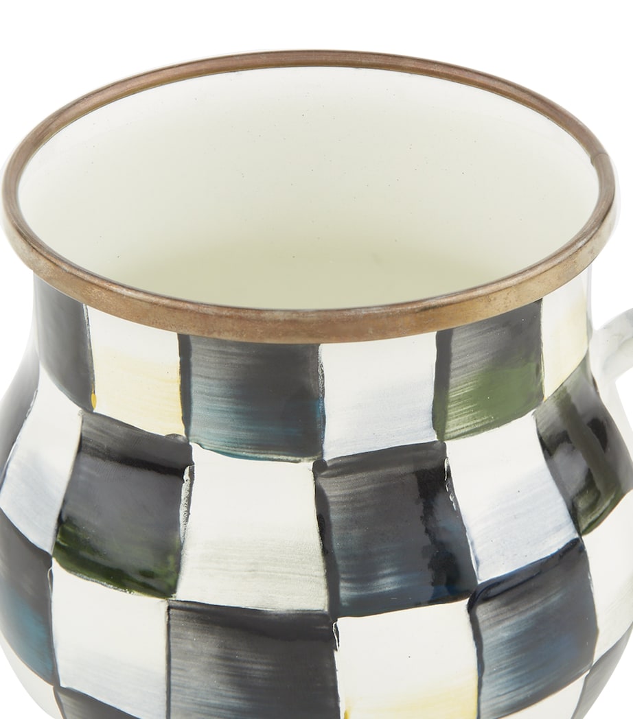 Courtly Check Enamel Mug BLACK Image 2