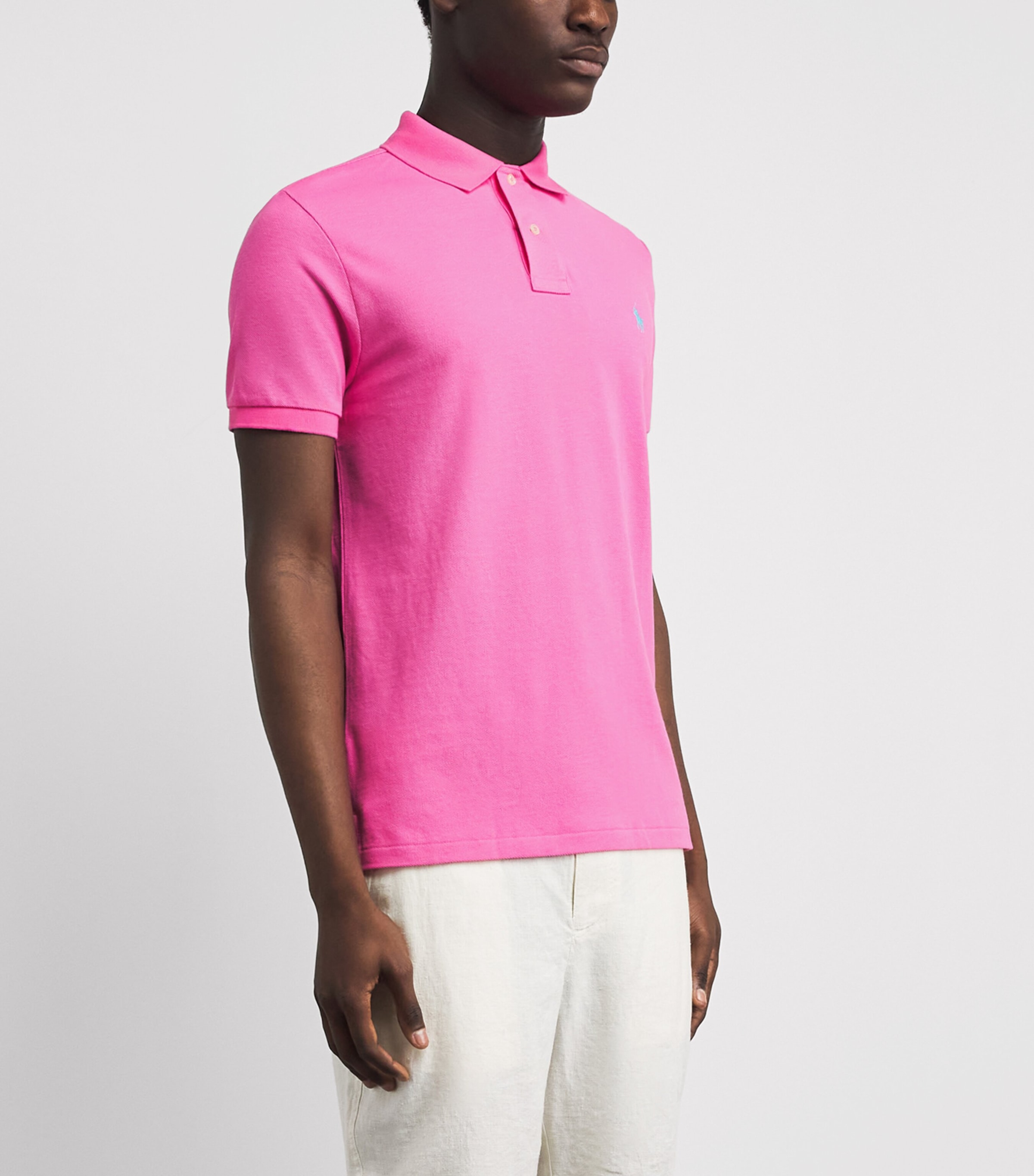 Polo Ralph Lauren Mens Cotton Mesh Custom-Fit Polo Shirt Baja Image 4