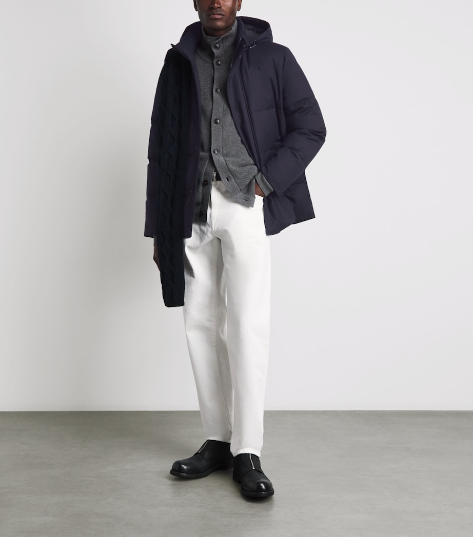 Canali Mens Wool Puffer Jacket Image 2