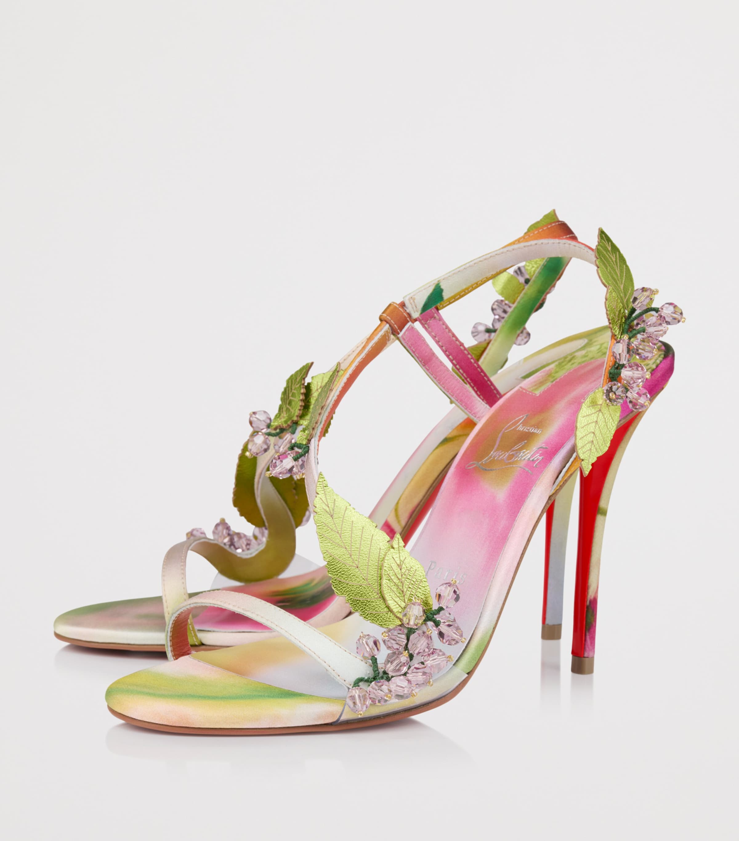 Christian Louboutin Rosa Z Fruit Satin Sandals 100 Image 3