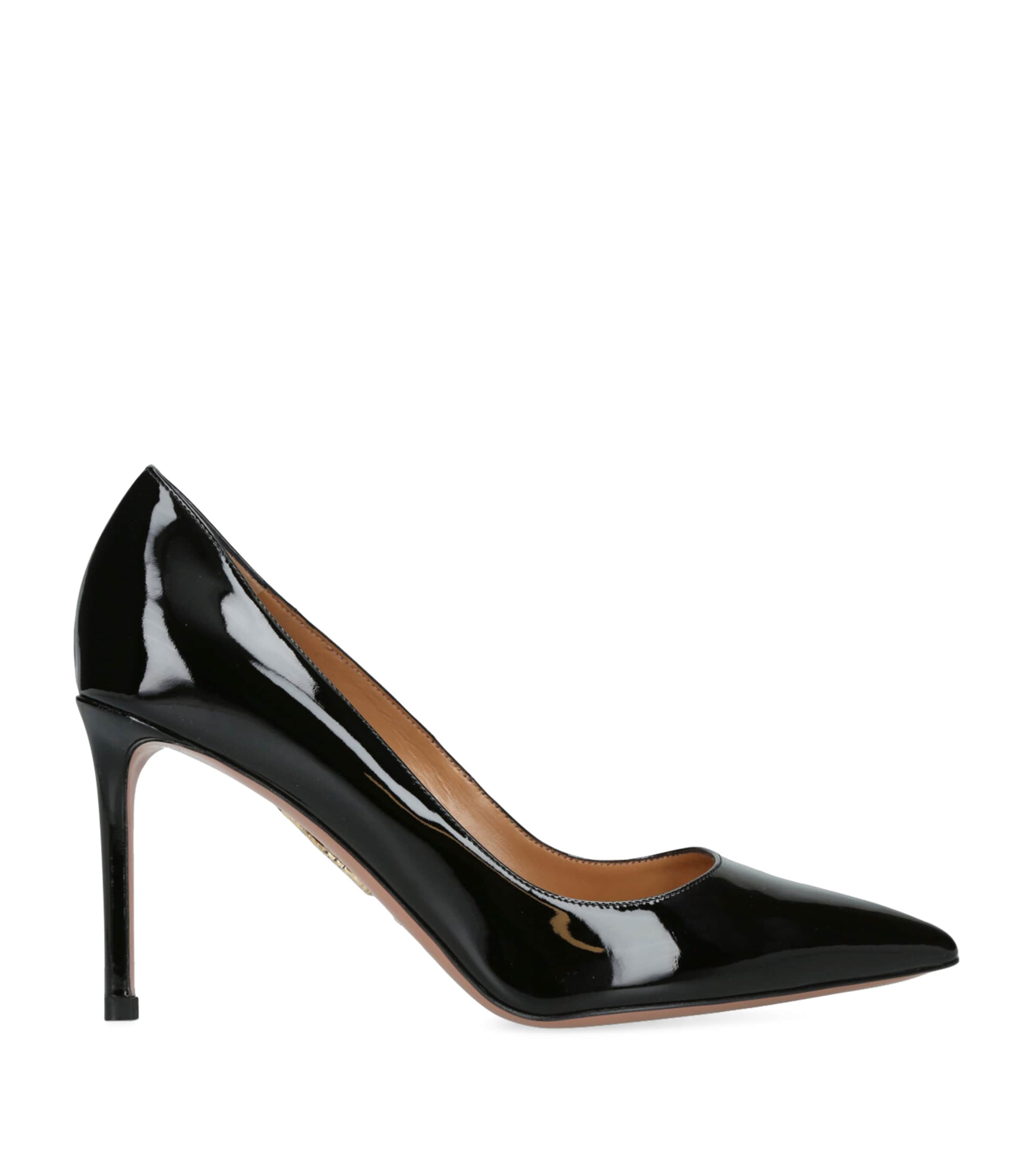 AQUAZZURA PATENT LEATHER PURIST PUMPS 85