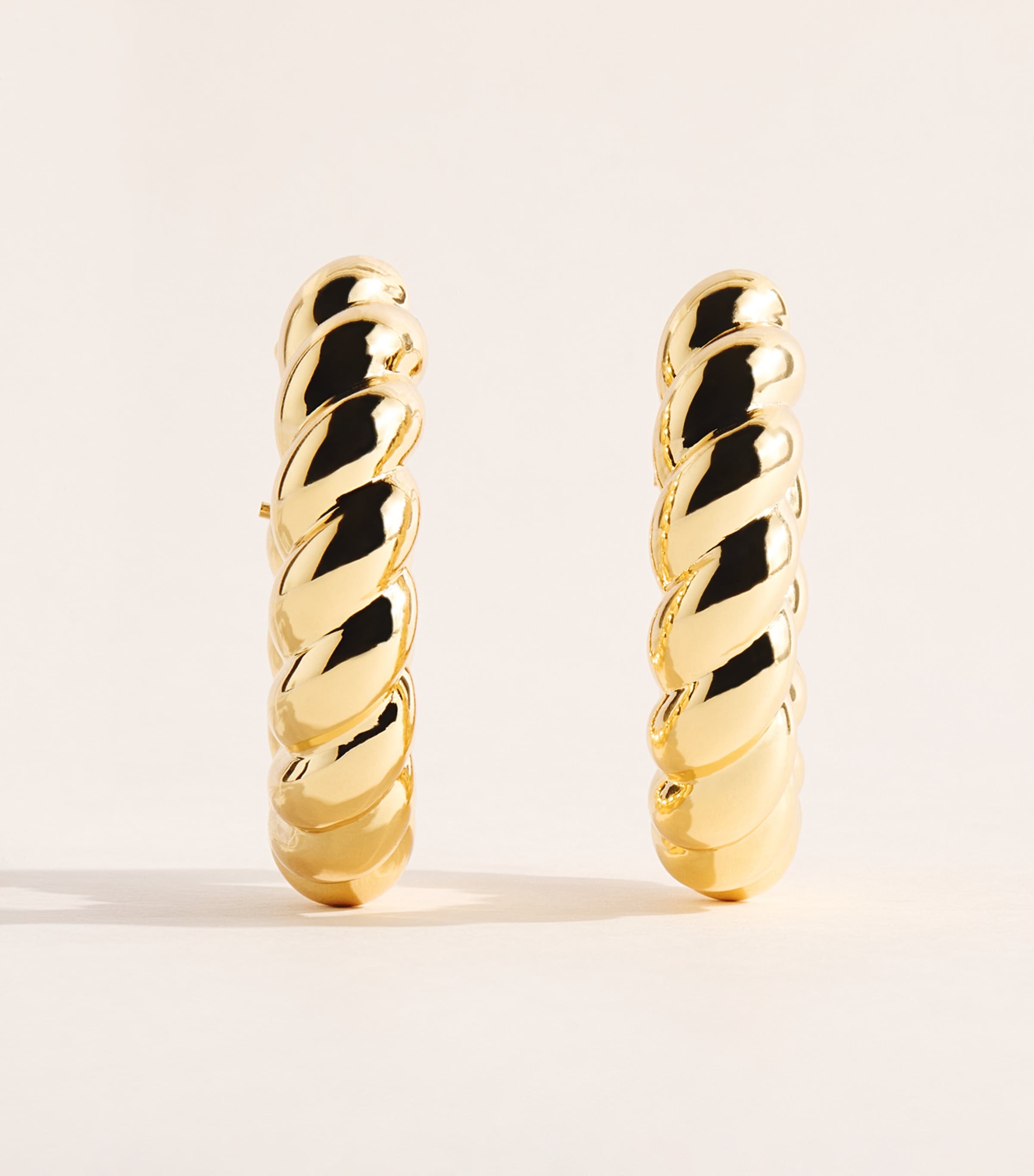 Eddie Borgo Gold-Plated Torsade Hoop Earrings Gold Image 1