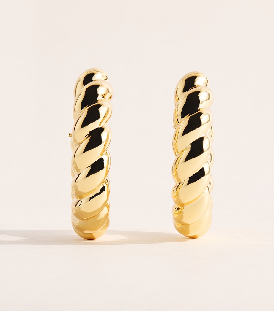 Eddie Borgo Gold-Plated Torsade Hoop Earrings Gold Image 1