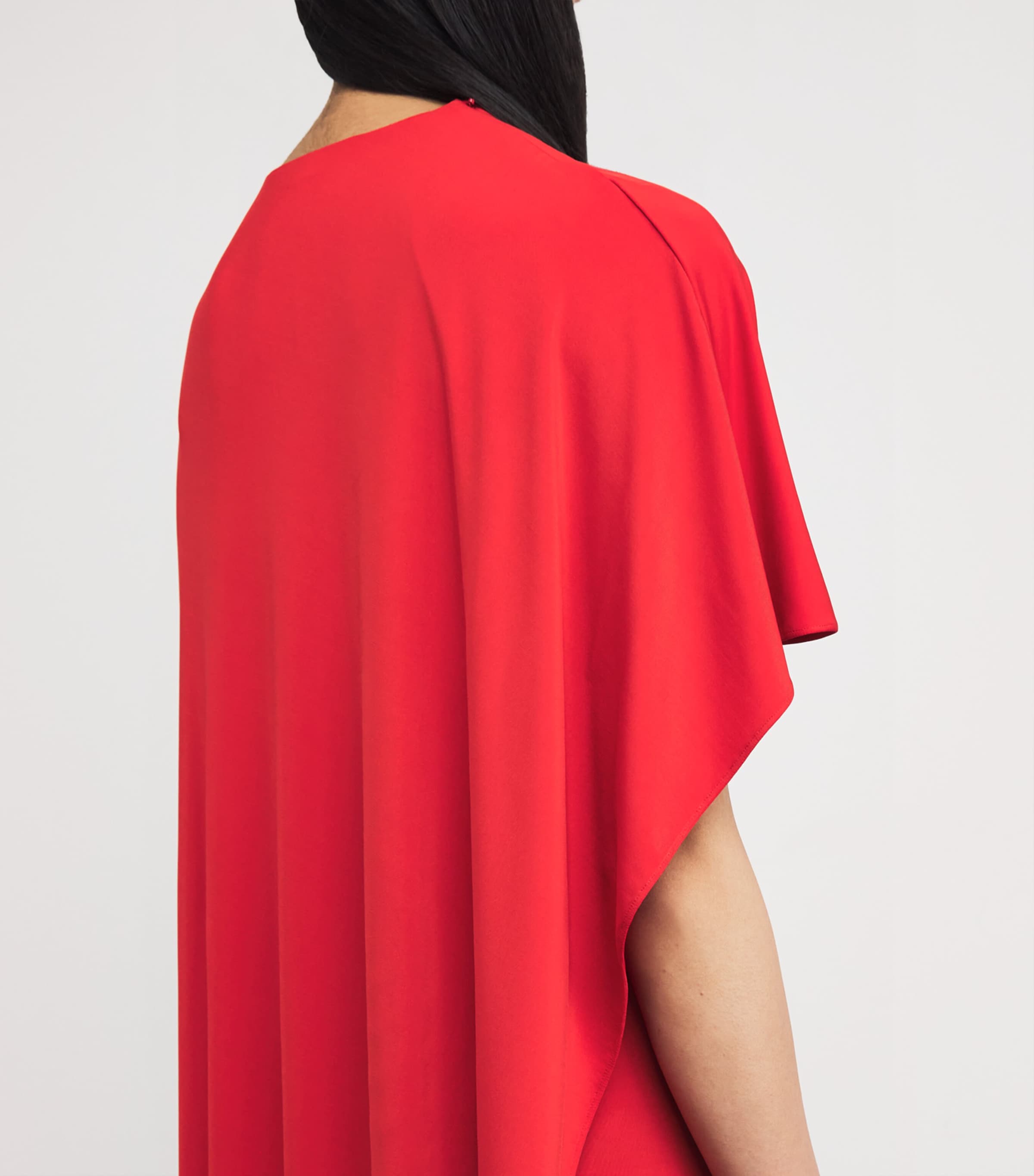 Asymmetric Draped Gown 6309 RED Image 4