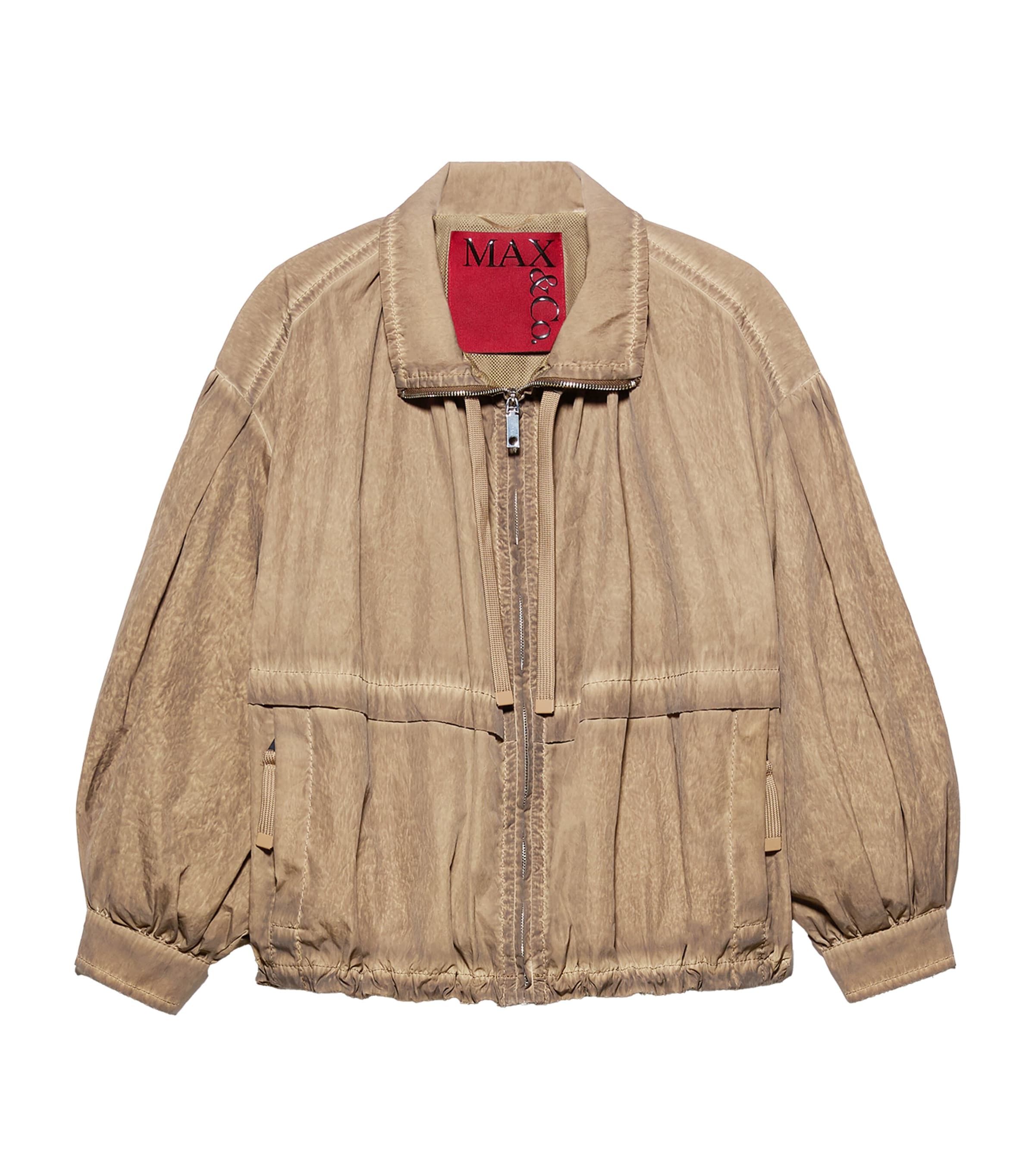 MAX&Co. Womens Oversized Zip-Up Jacket Buck Image 1