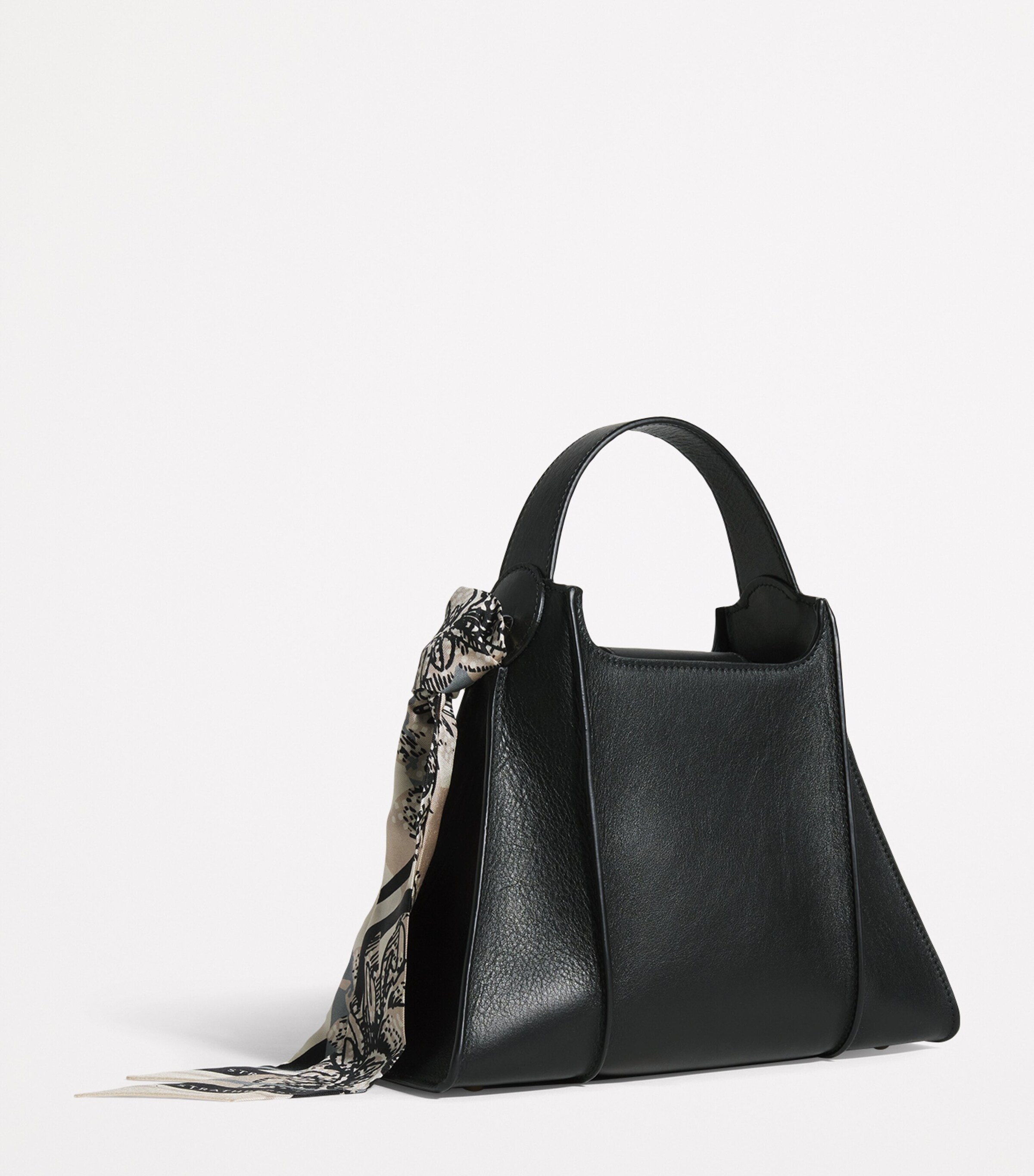 Strathberry Leather Arkshell Top-Handle Bag Black Image 3