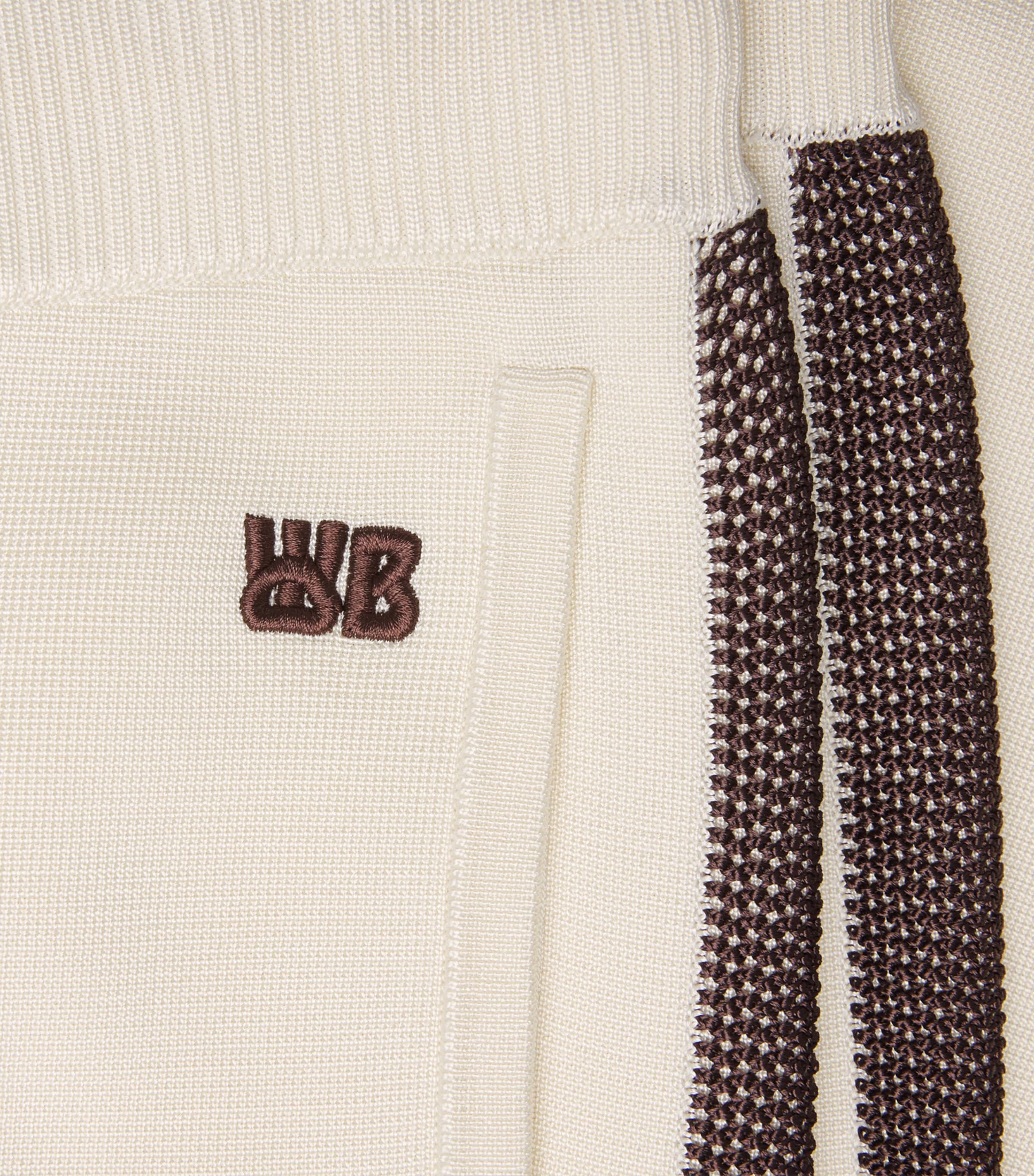 Wales Bonner Mens Knitted Tide Sweatpants Ivory Image 6