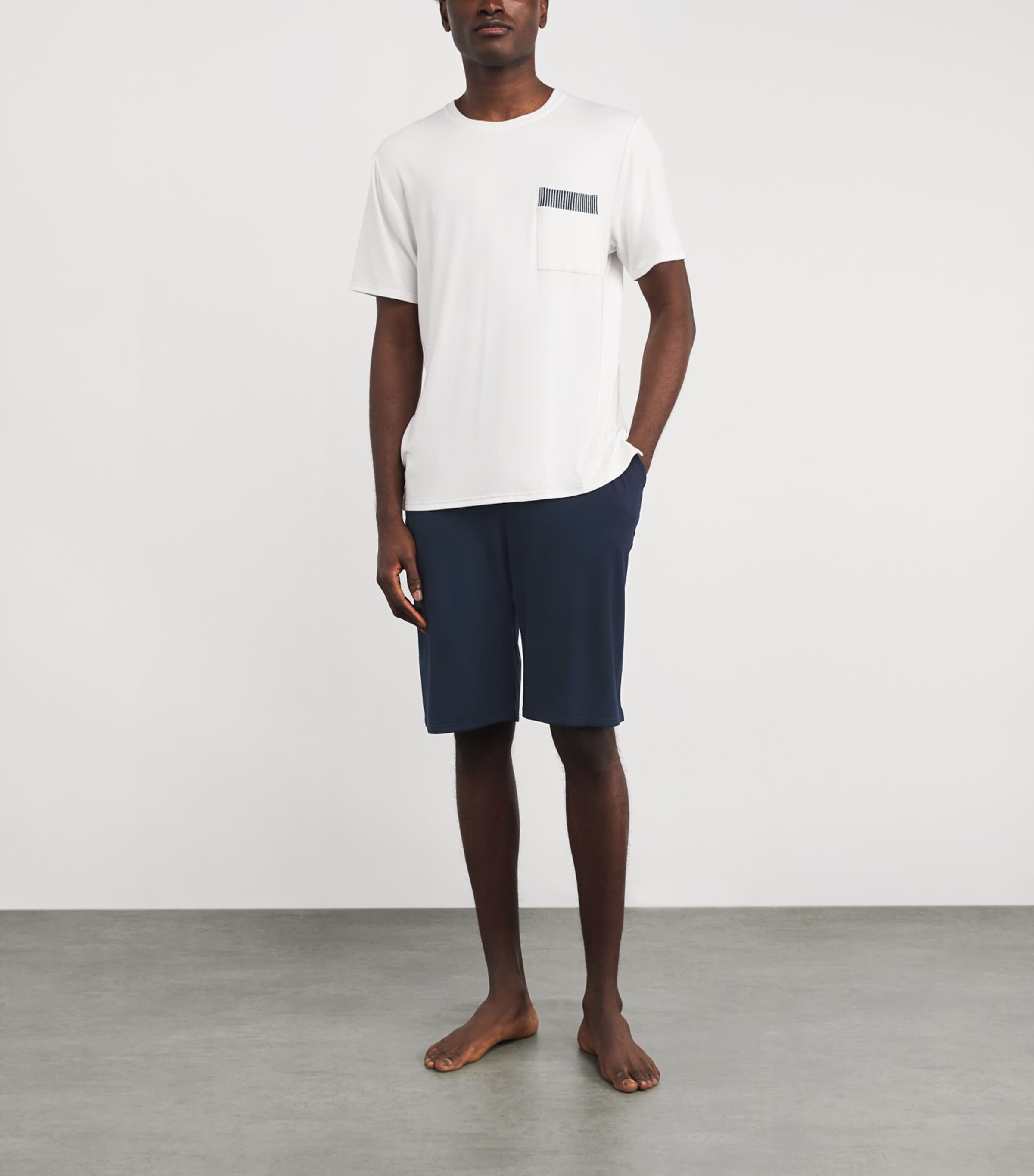 Pyjama Shorts NAVY/ AGNES STRIPE Image 2