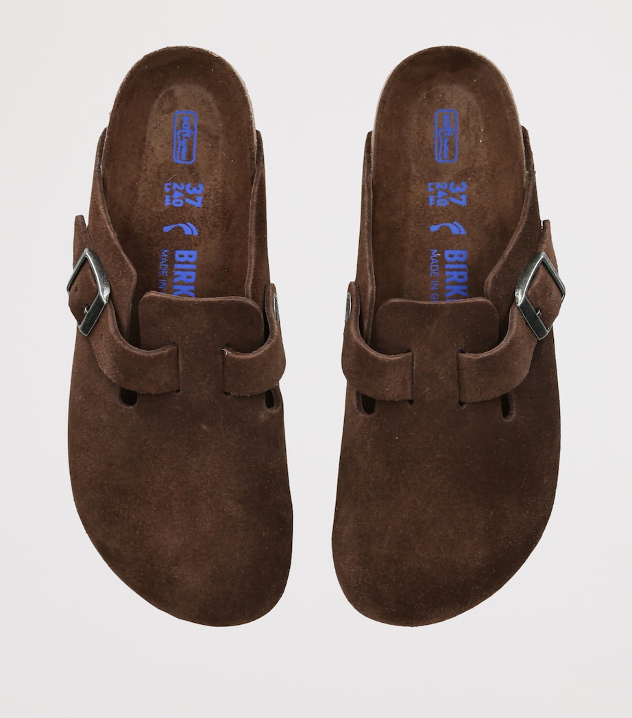 Birkenstock Suede Boston Clogs Brown Image 4