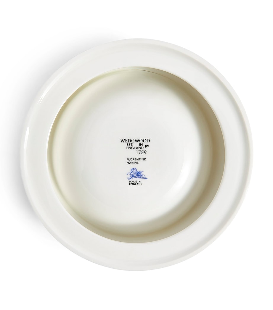 Bone China Florentine Pet Bowl (17cm) BLUE Image 4