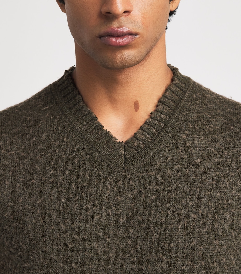 Craig Green Mens Wool-Blend Sweater Vest Green/ Khaki Image 3