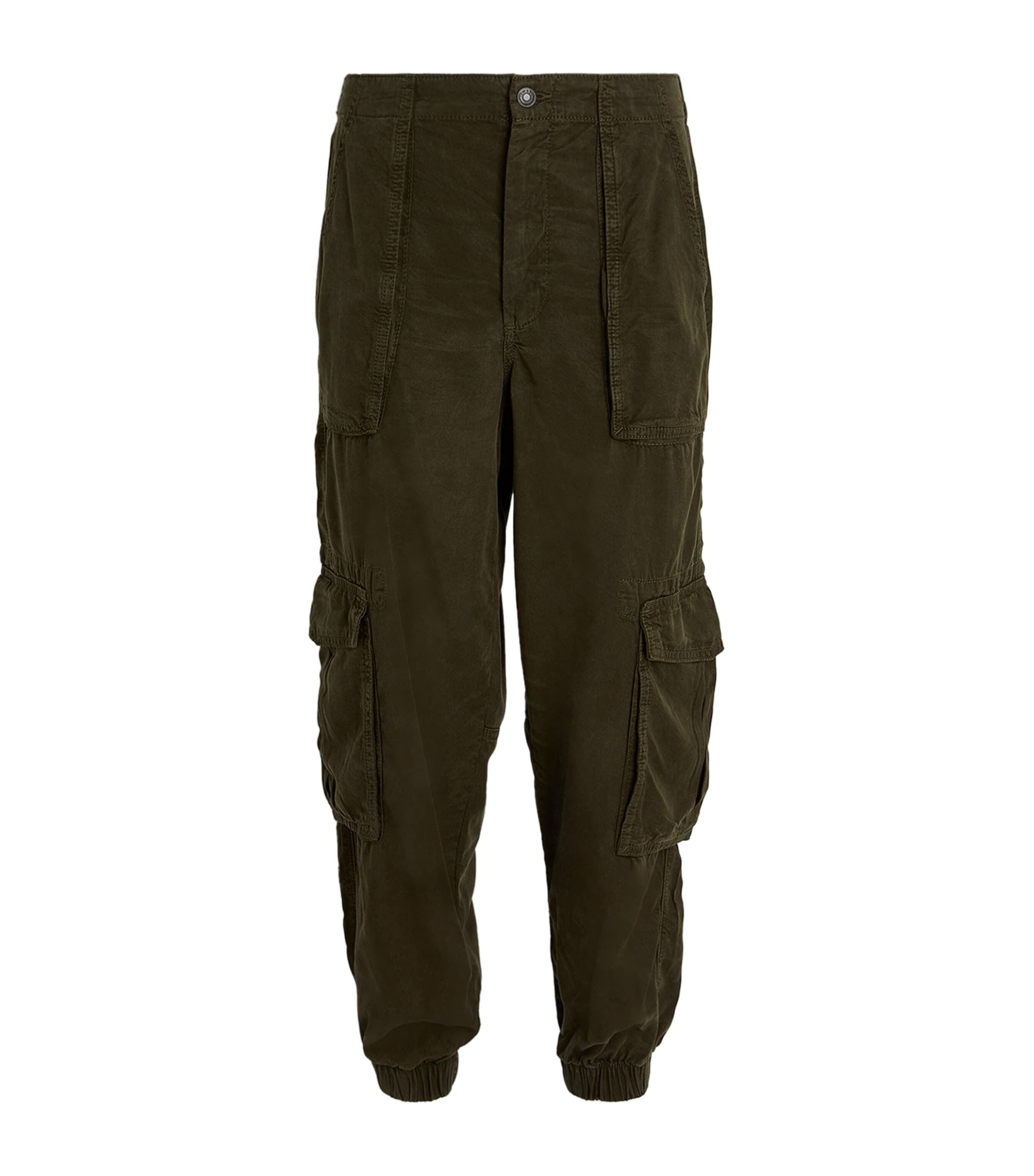 Allsaints Frieda Cargo Trousers In Green