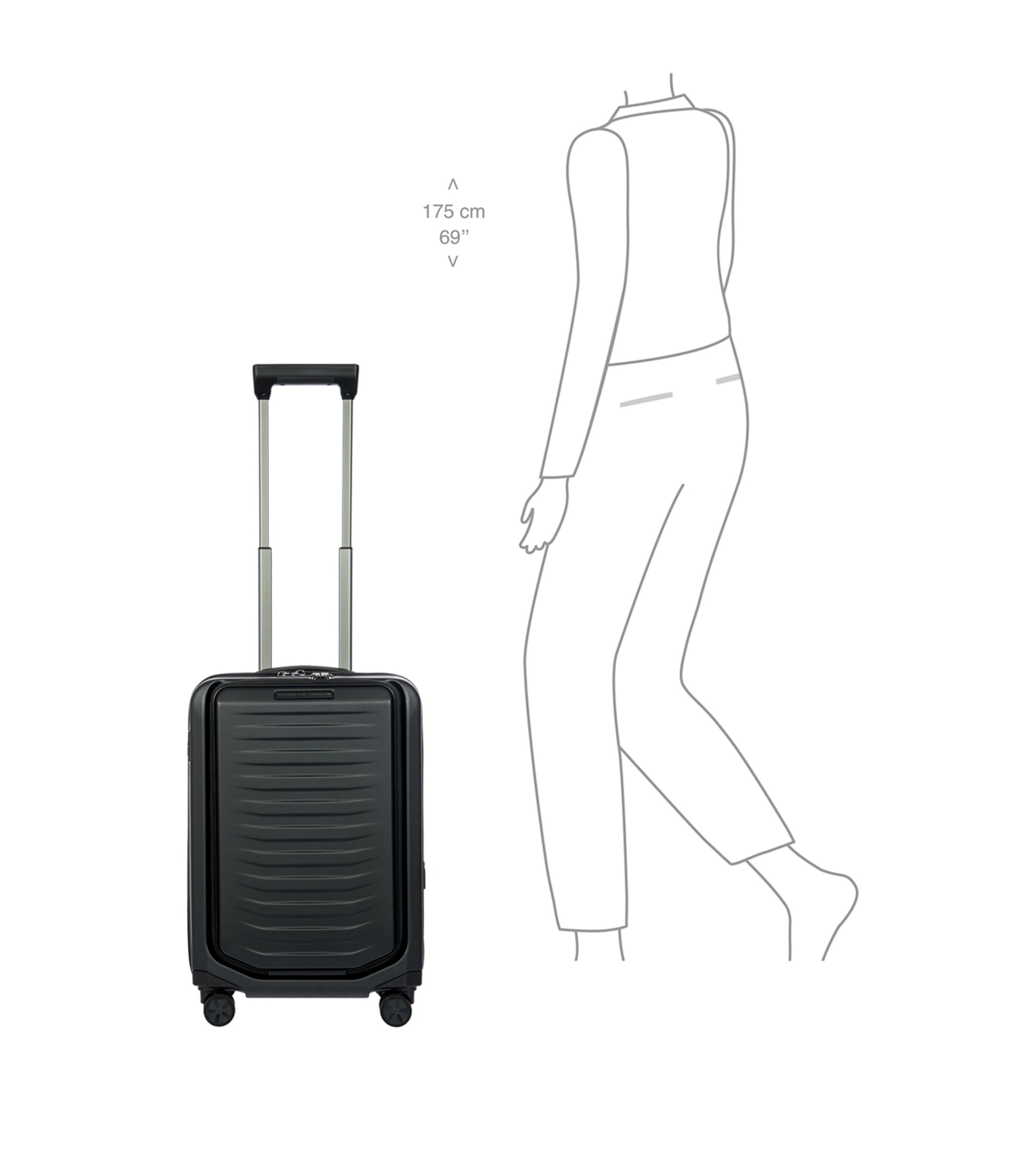 Porsche Design Roadster Hardside Cabin Suitcase (55cm) Matt Black Image 9