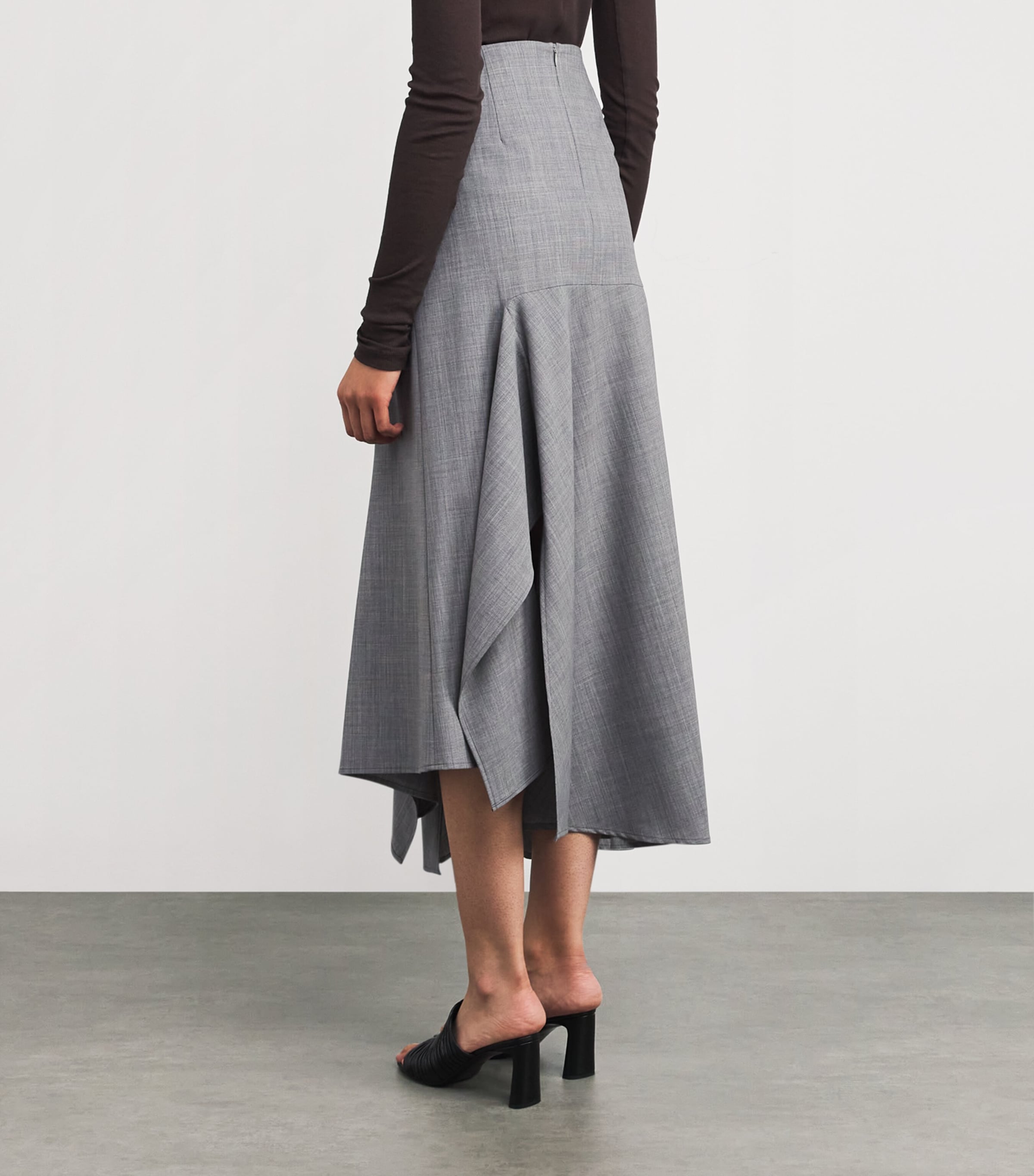 Fabiana Filippi Wool-Blend Asymmetric Midi Skirt | Harrods US