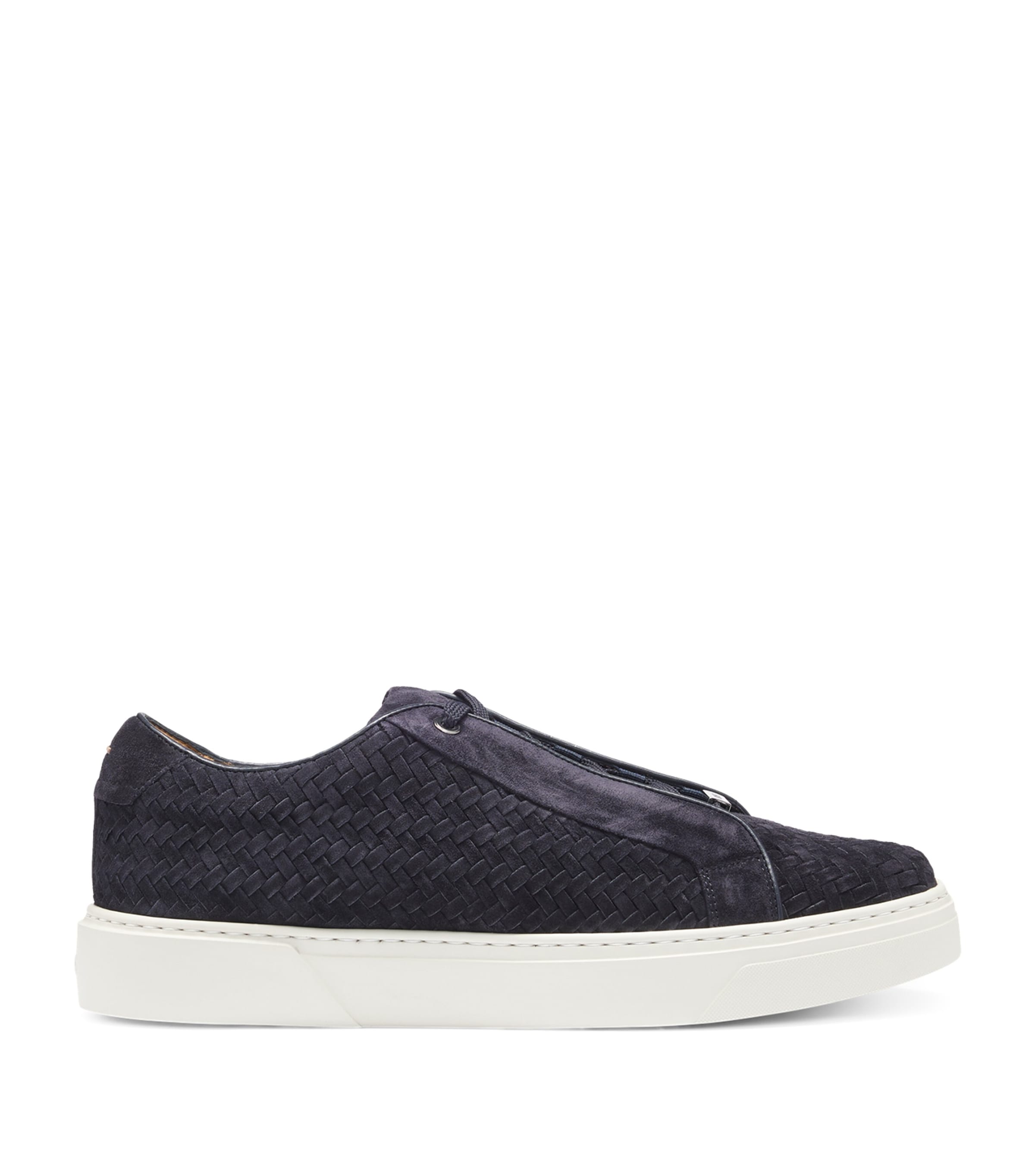 Hugo Boss Gary Lace-up Leather Sneakers In Blue