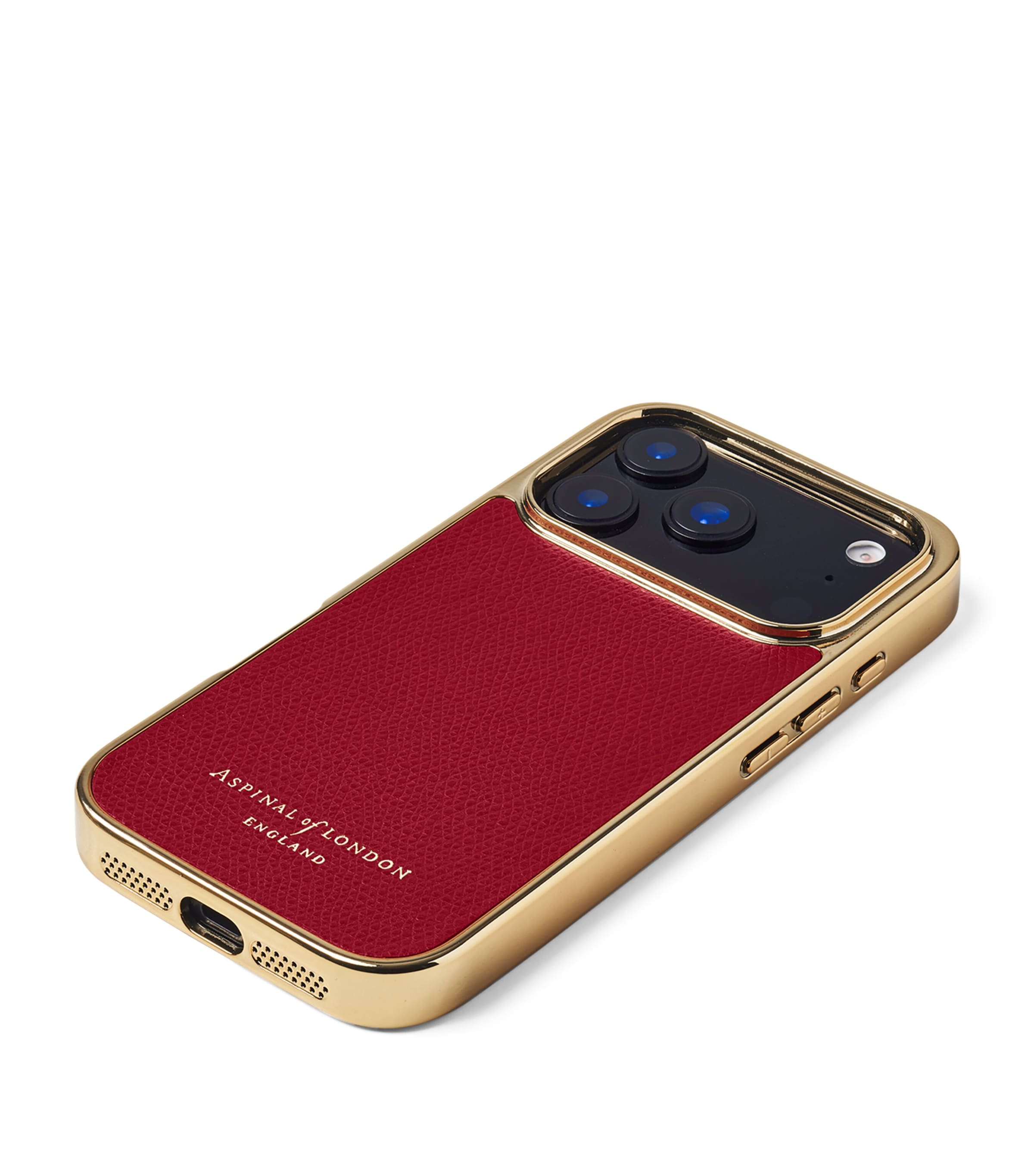 Aspinal Of London Leather iPhone 17 Pro Case Cherry Image 3