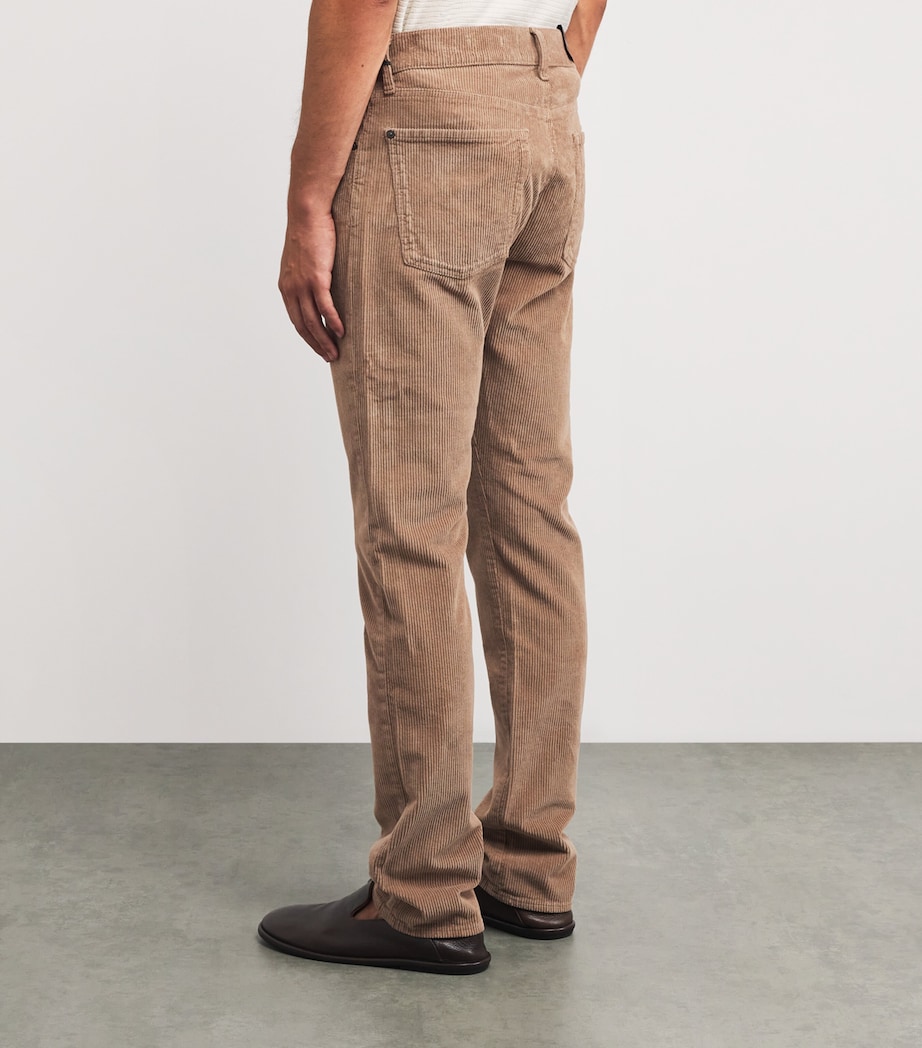 Corduroy Straight Trousers U71LR CORDUROY SLVR Image 4