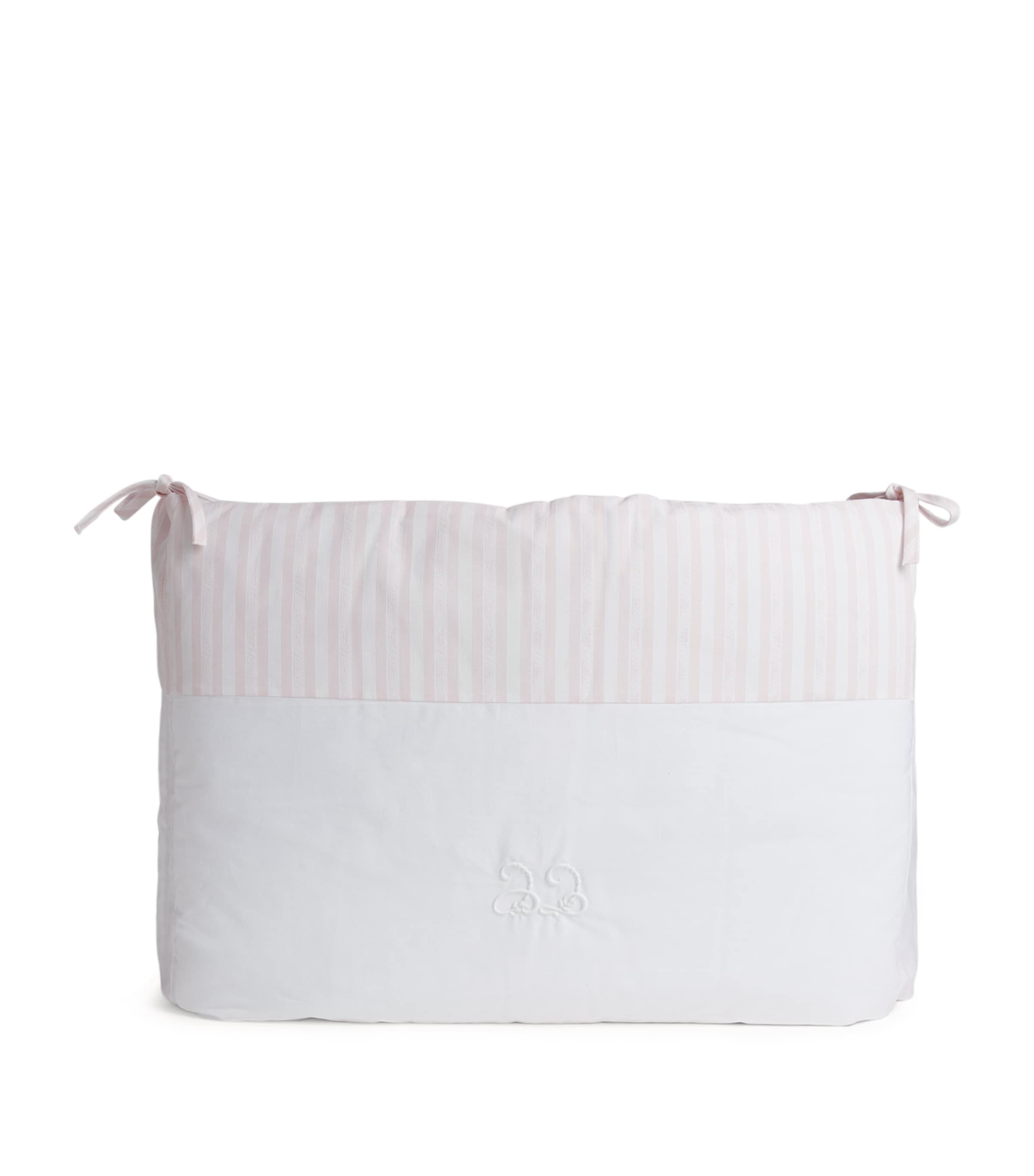 Cotton Striped Bed Bumper PINK Image 2