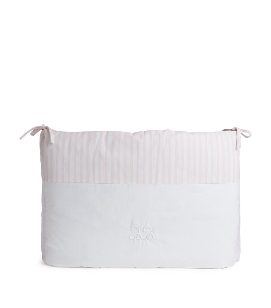 Cotton Striped Bed Bumper PINK Image 2