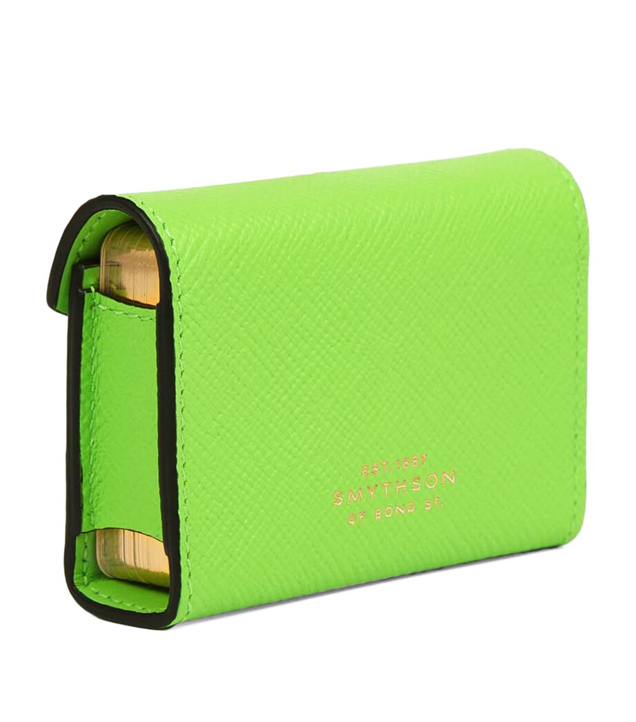 Leather Single Playing Card Case APPLE GREEN Image 3