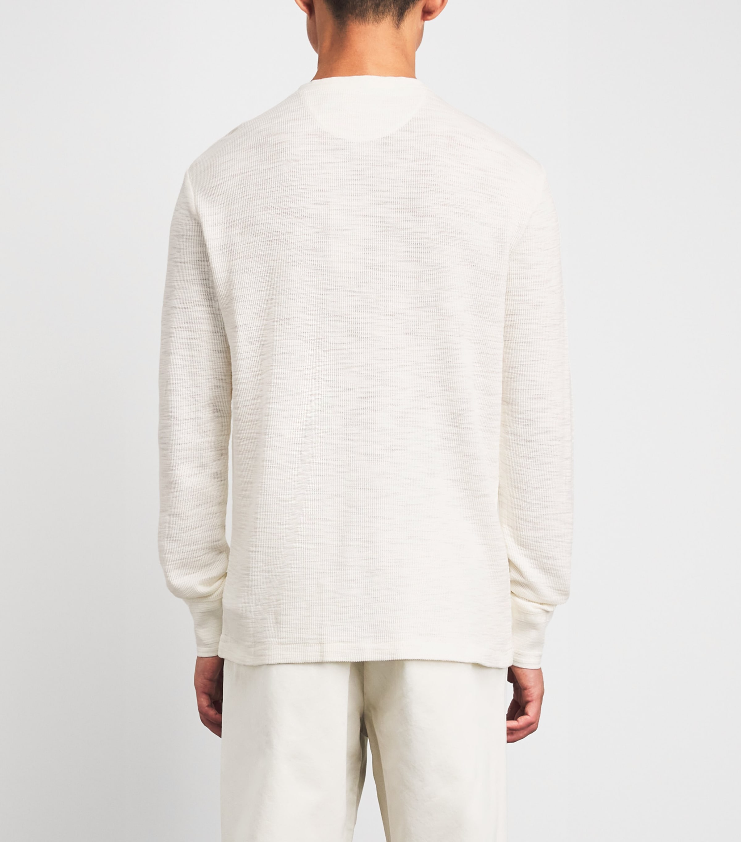 Polo Ralph Lauren Mens Cotton Waffle-Knit Henley T-Shirt Nevis Image 5