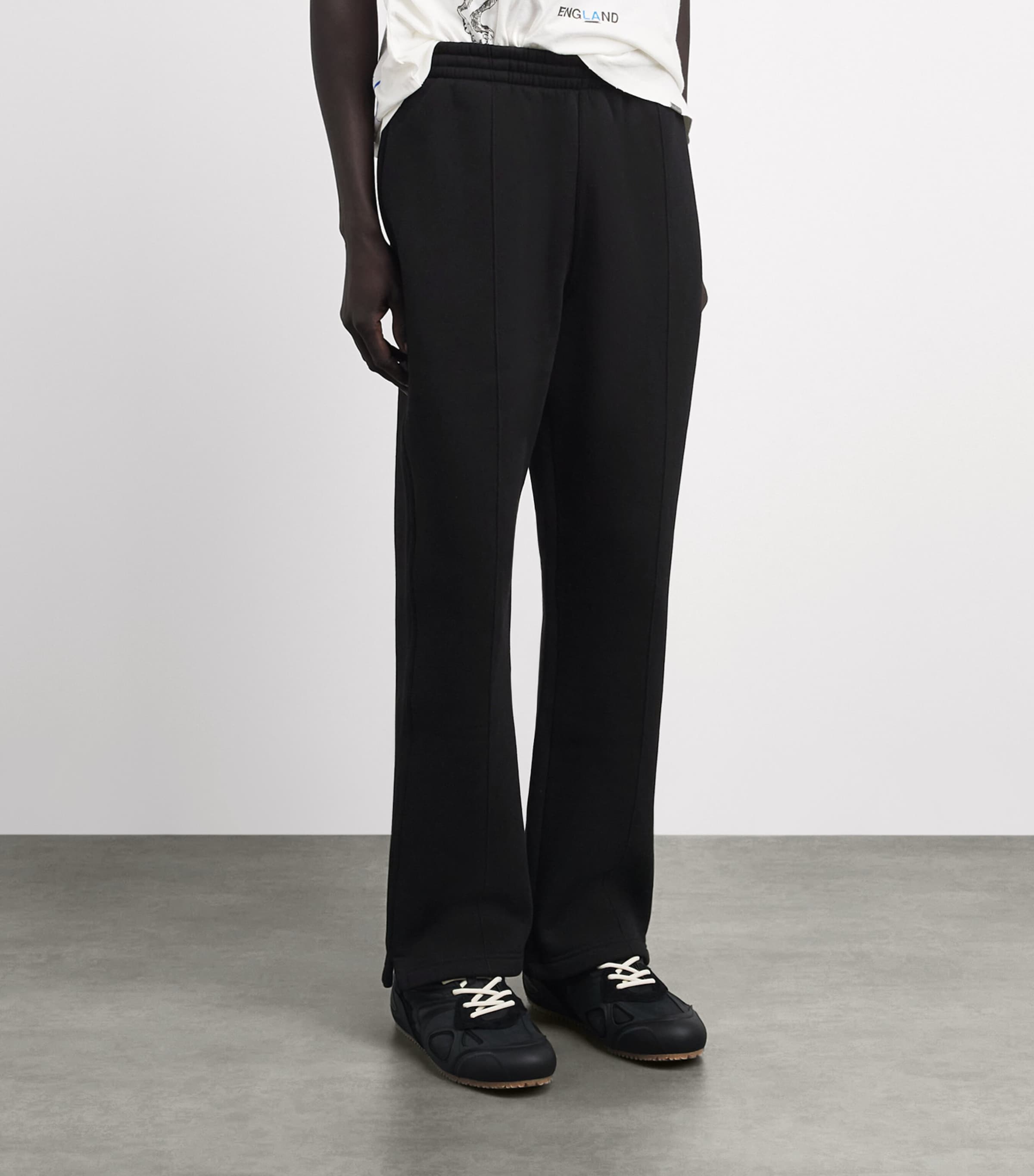 Represent Mens Cotton Initial Sweatpants Black Image 4