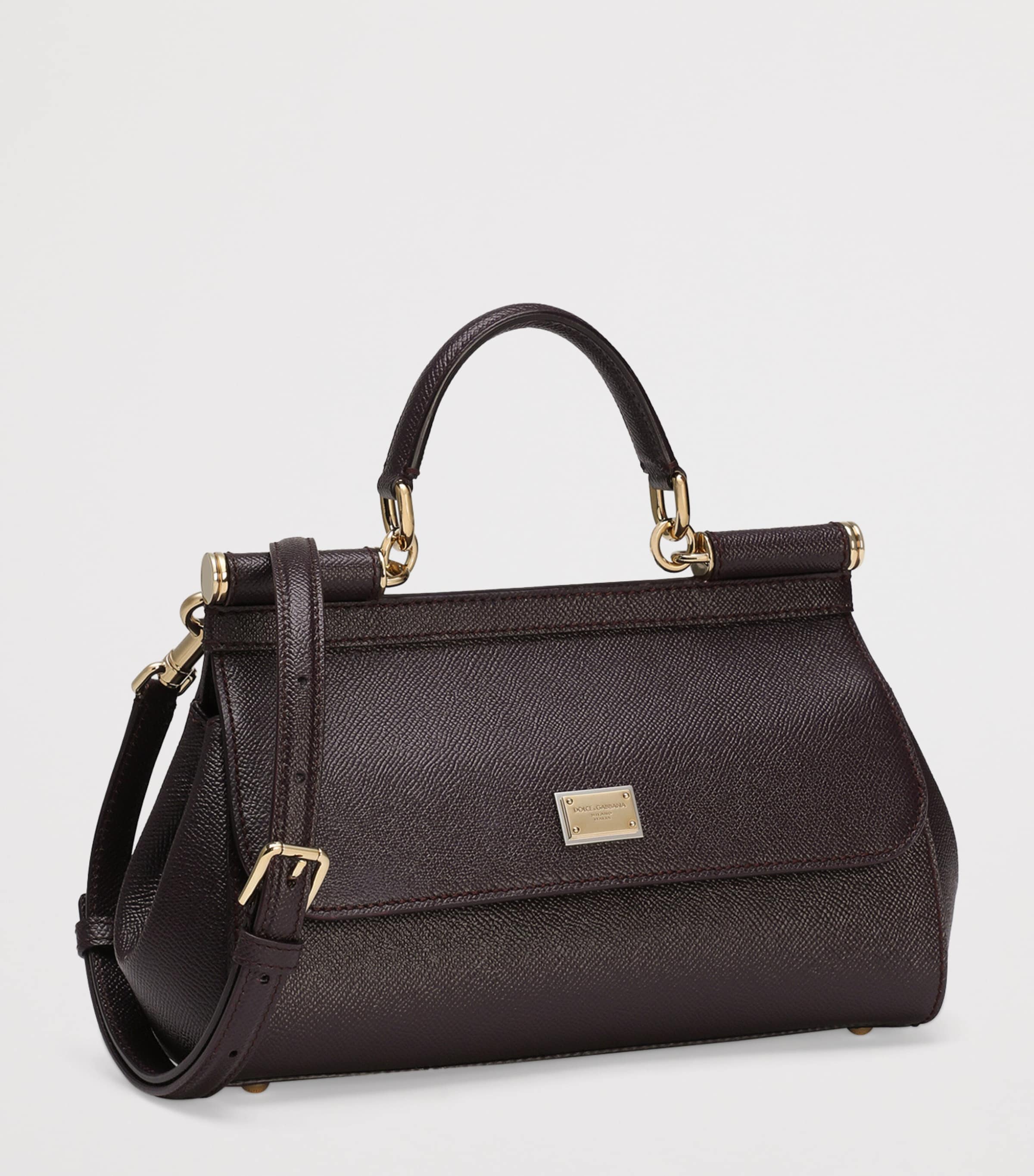 Leather Sicily Top-Handle Bag 8M073-WINE Image 3