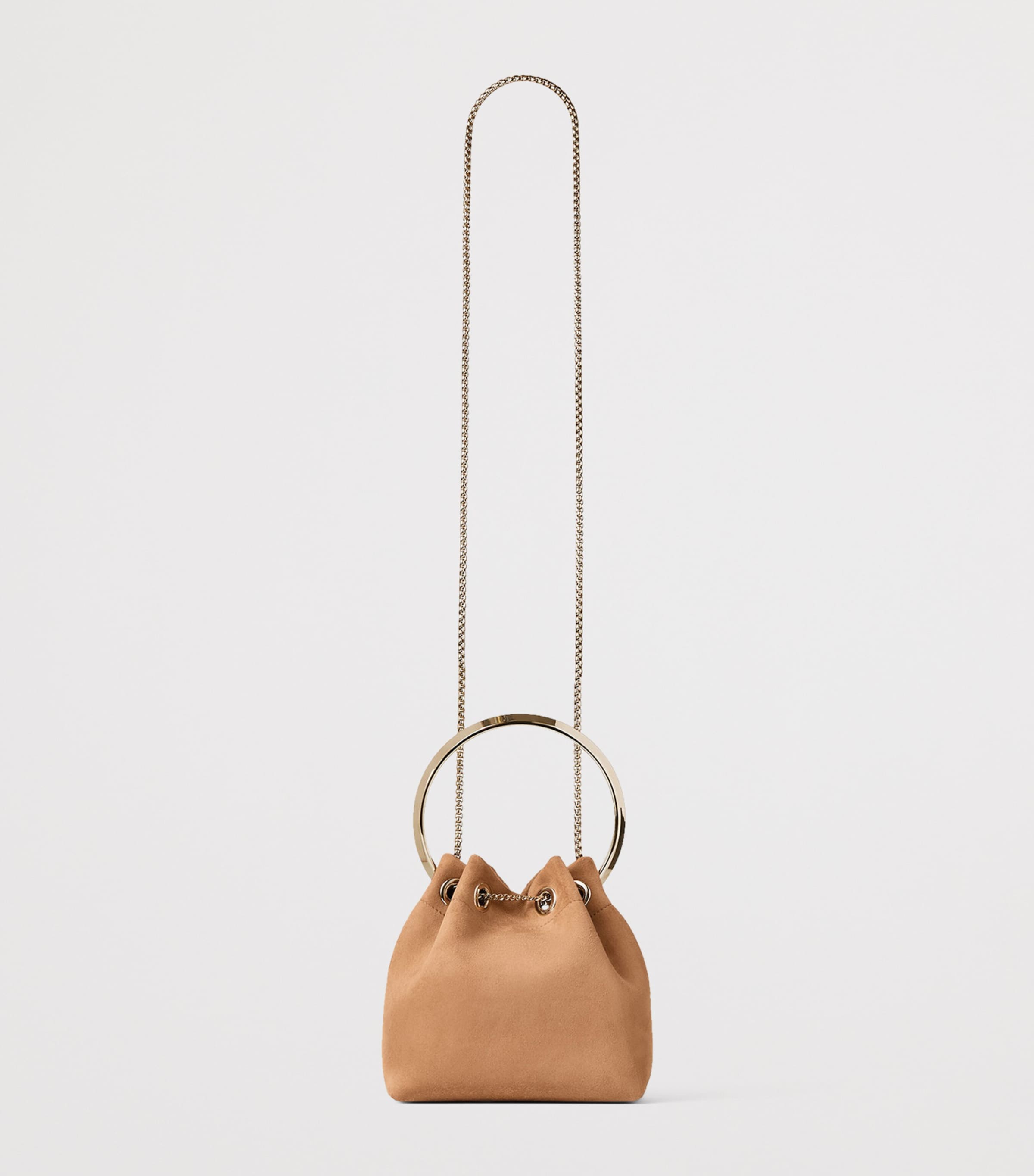 Leather Bon Bon Top-Handle Bag TOFFEE/LIGHT GOLD Image 4
