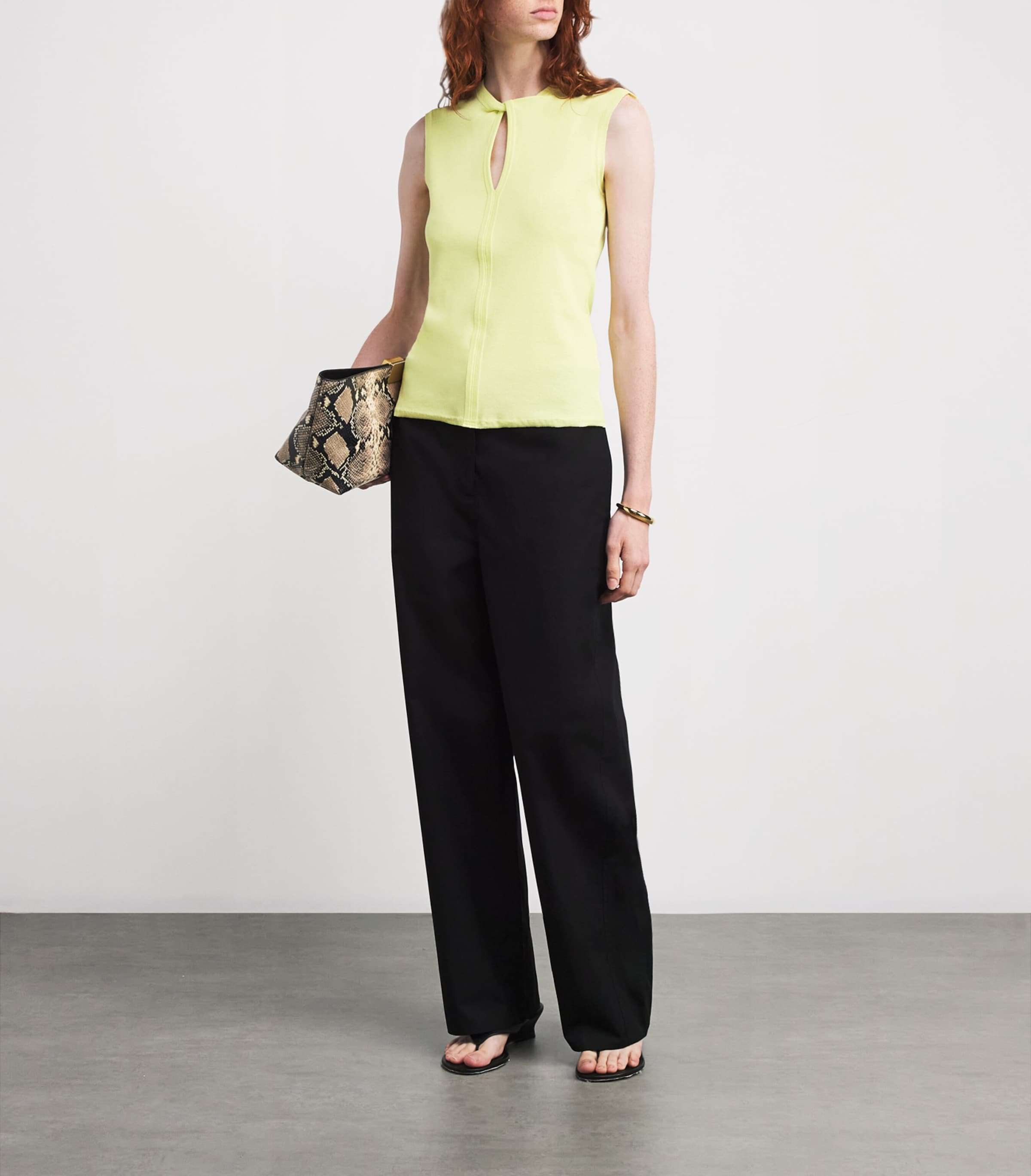 Twist-Detail Tank Top YELLOW Image 2