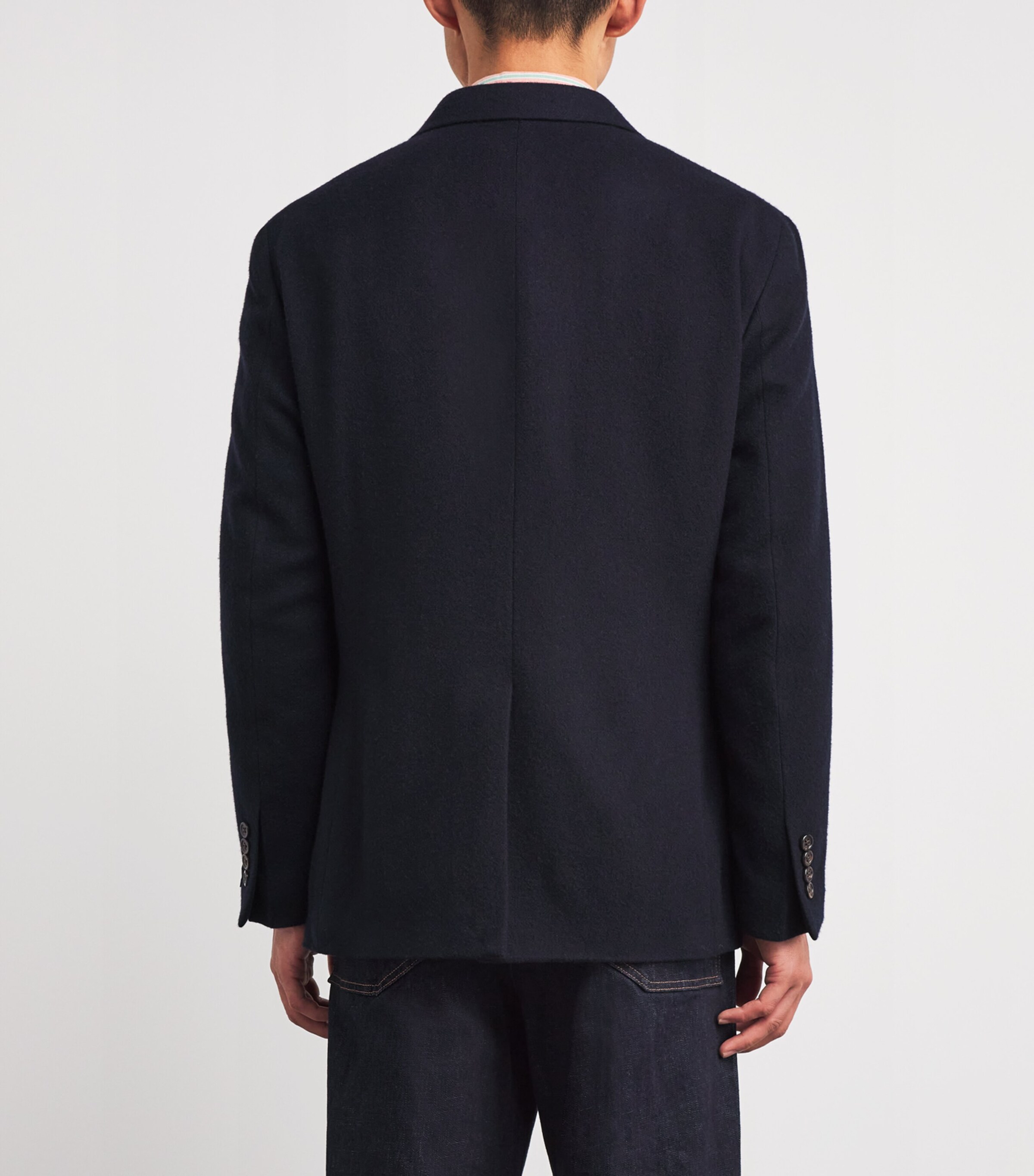 Cashmere Polo Tailored Fit Blazer NAVY Image 4