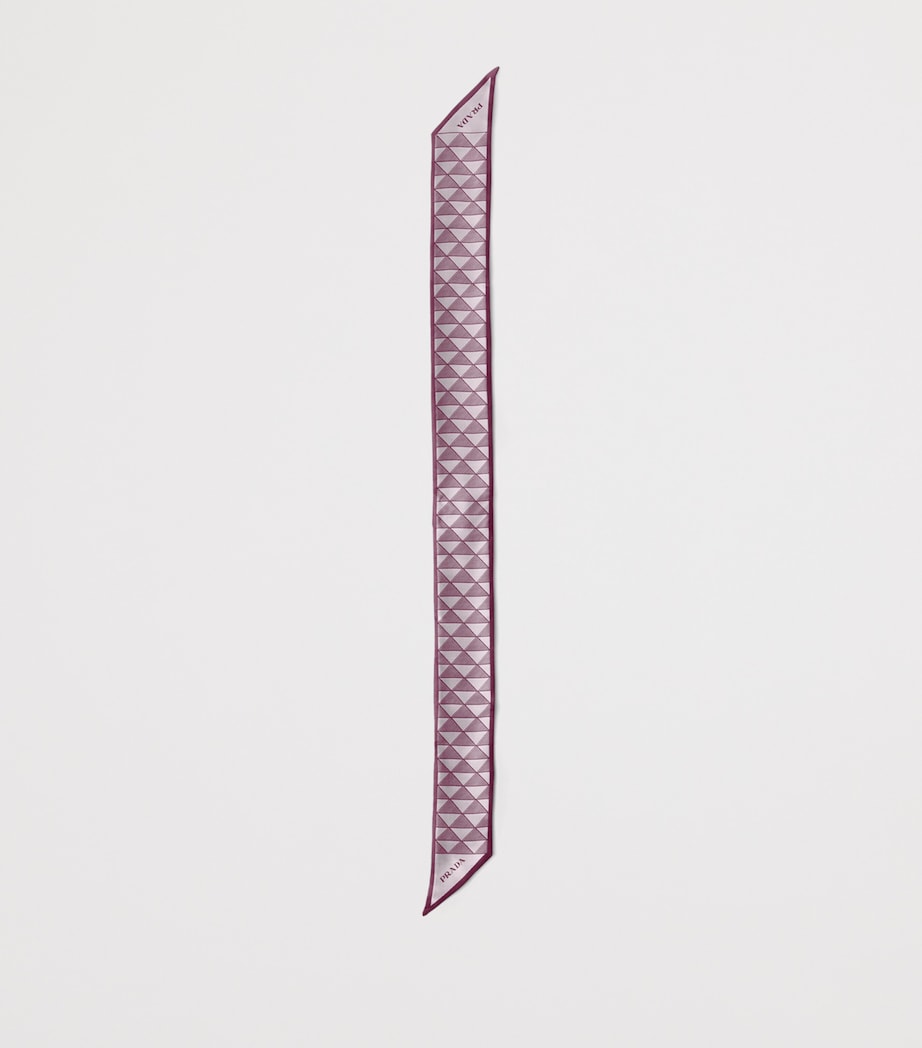 Silk Triangle Print Skinny Scarf F0203 Image 3
