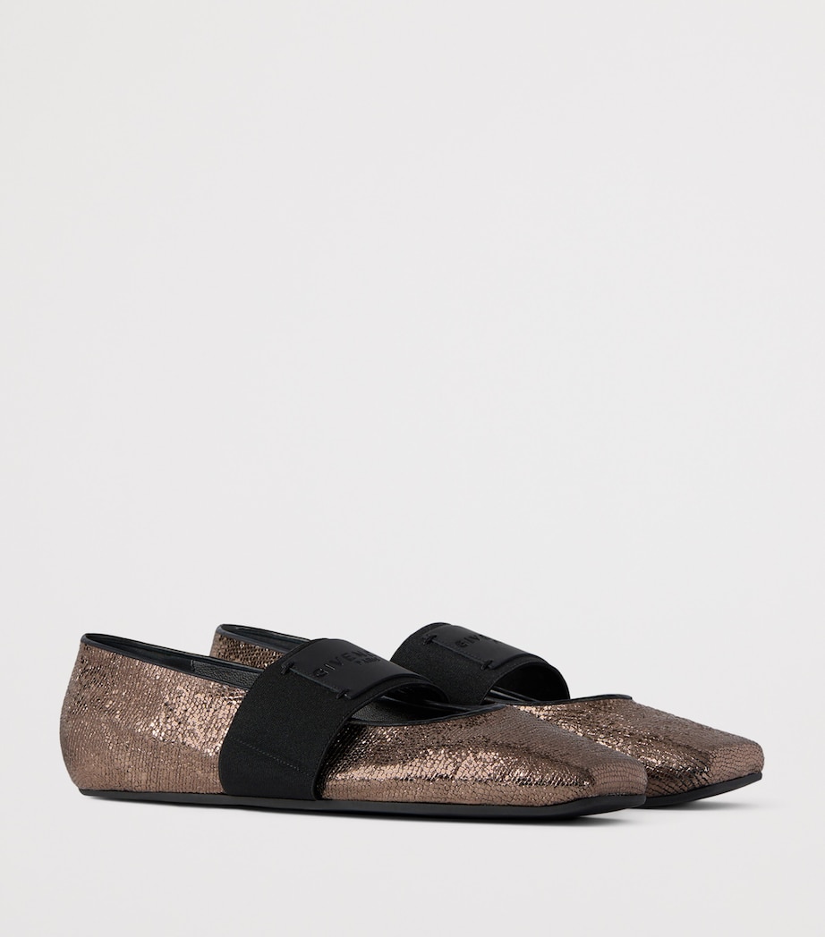 Givenchy Leather Snake-Effect Ballet Flats Image 2