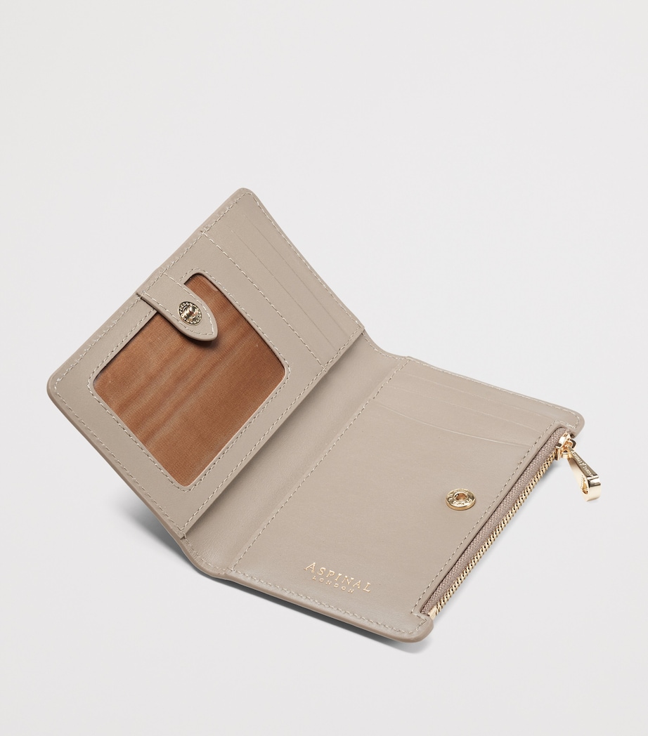 Small Leather Mayfair Purse TAUPE Image 3