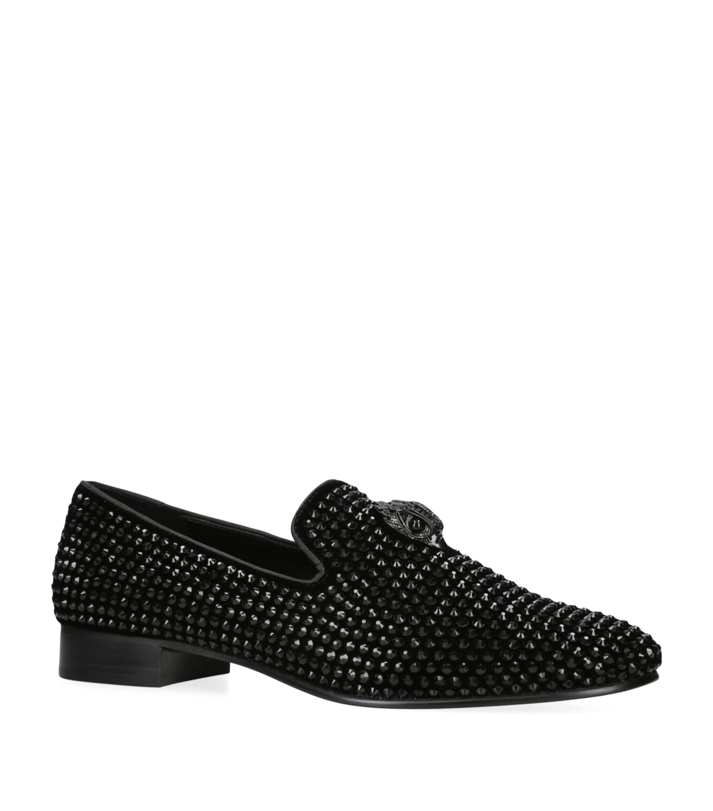 Kurt Geiger Embellished Ace Stud Loafers In Black