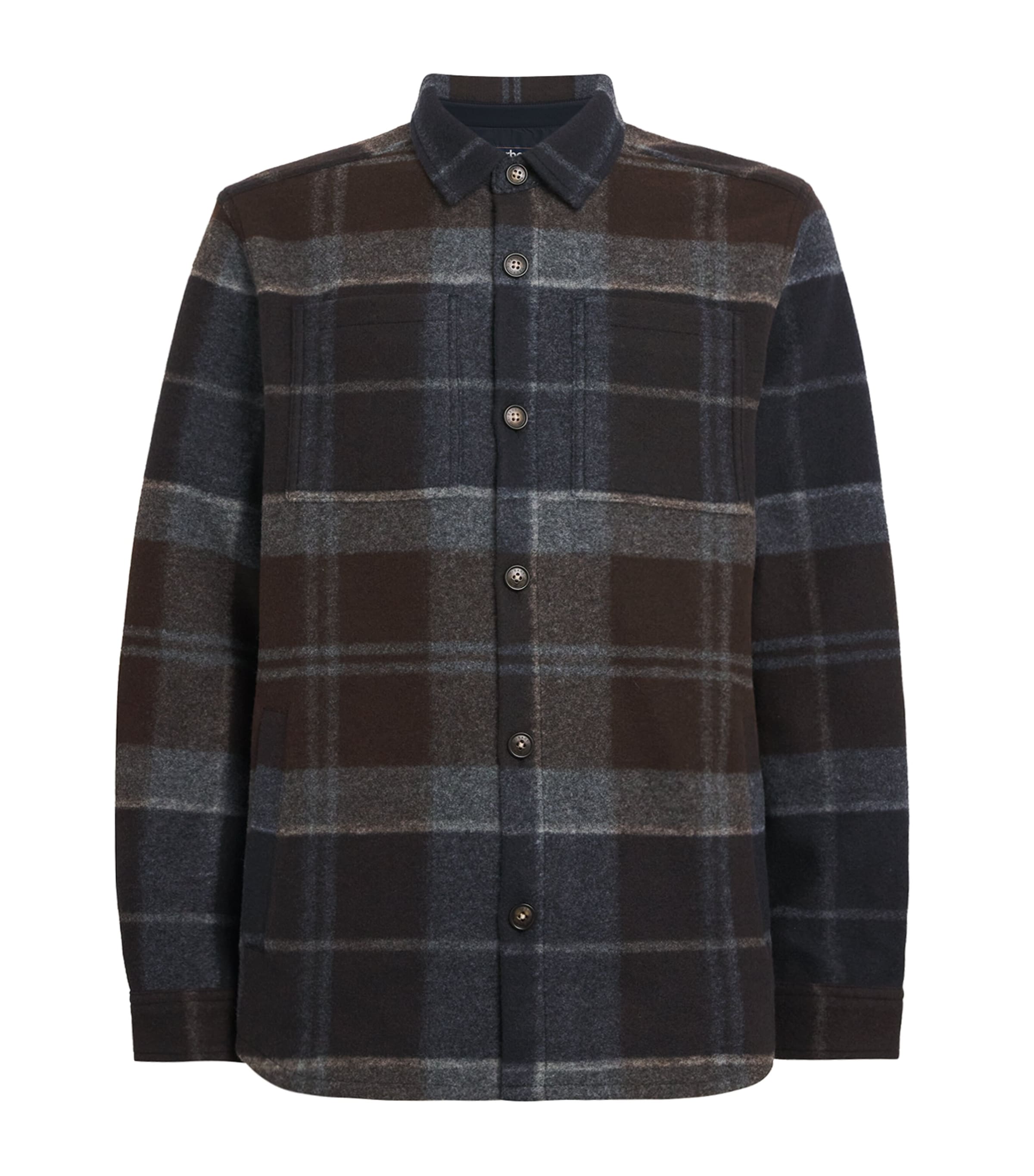 Barbour Check Chapter Overshirt In Black