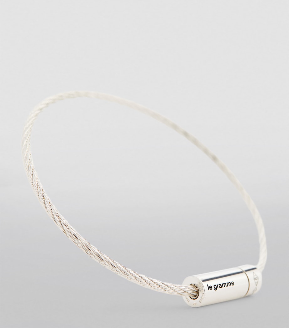 Le Gramme Sterling Silver Cable Bangle Silver Image 3
