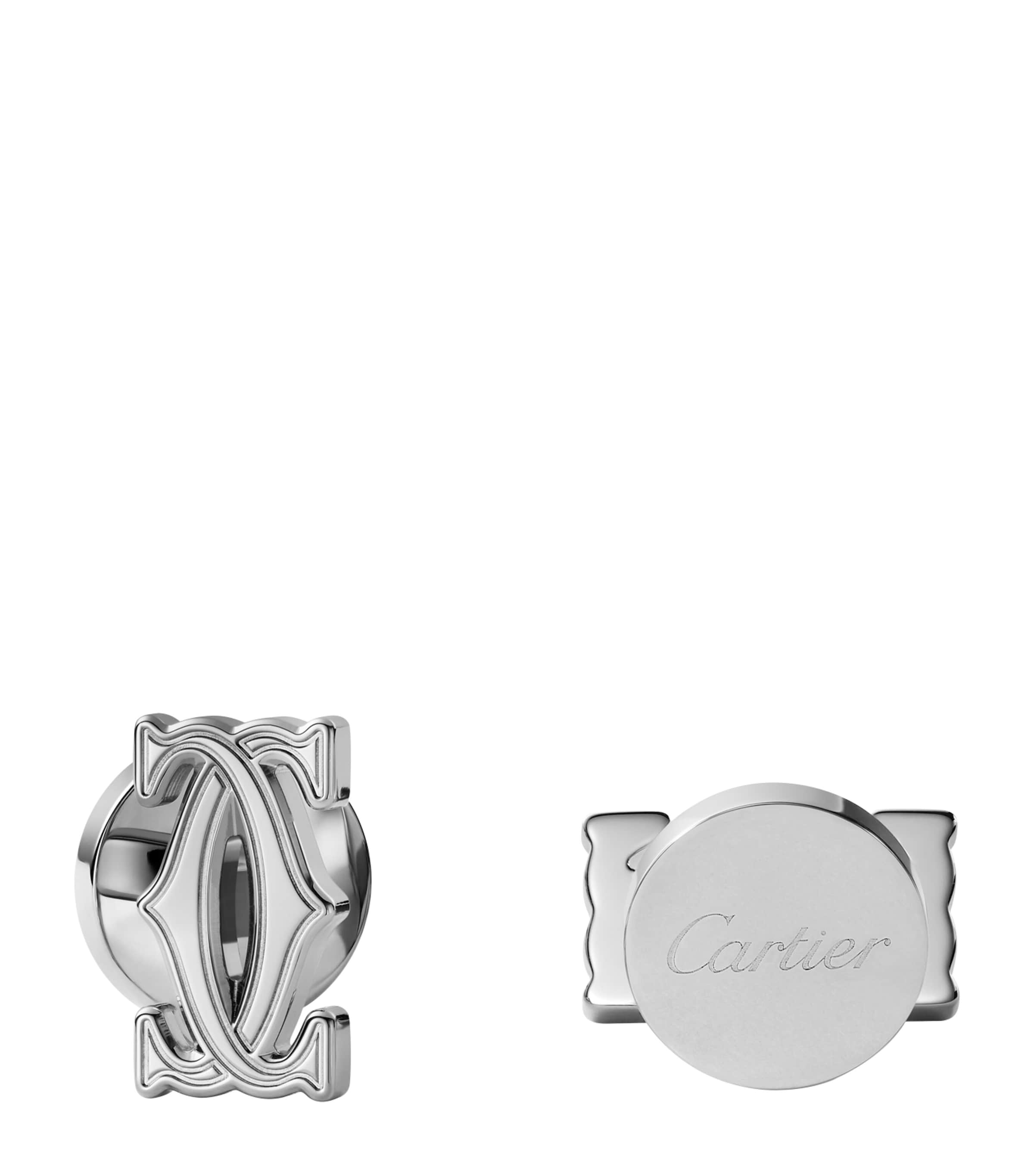 Cartier Sterling Silver Double C de Cartier Cufflinks Silver Image 1