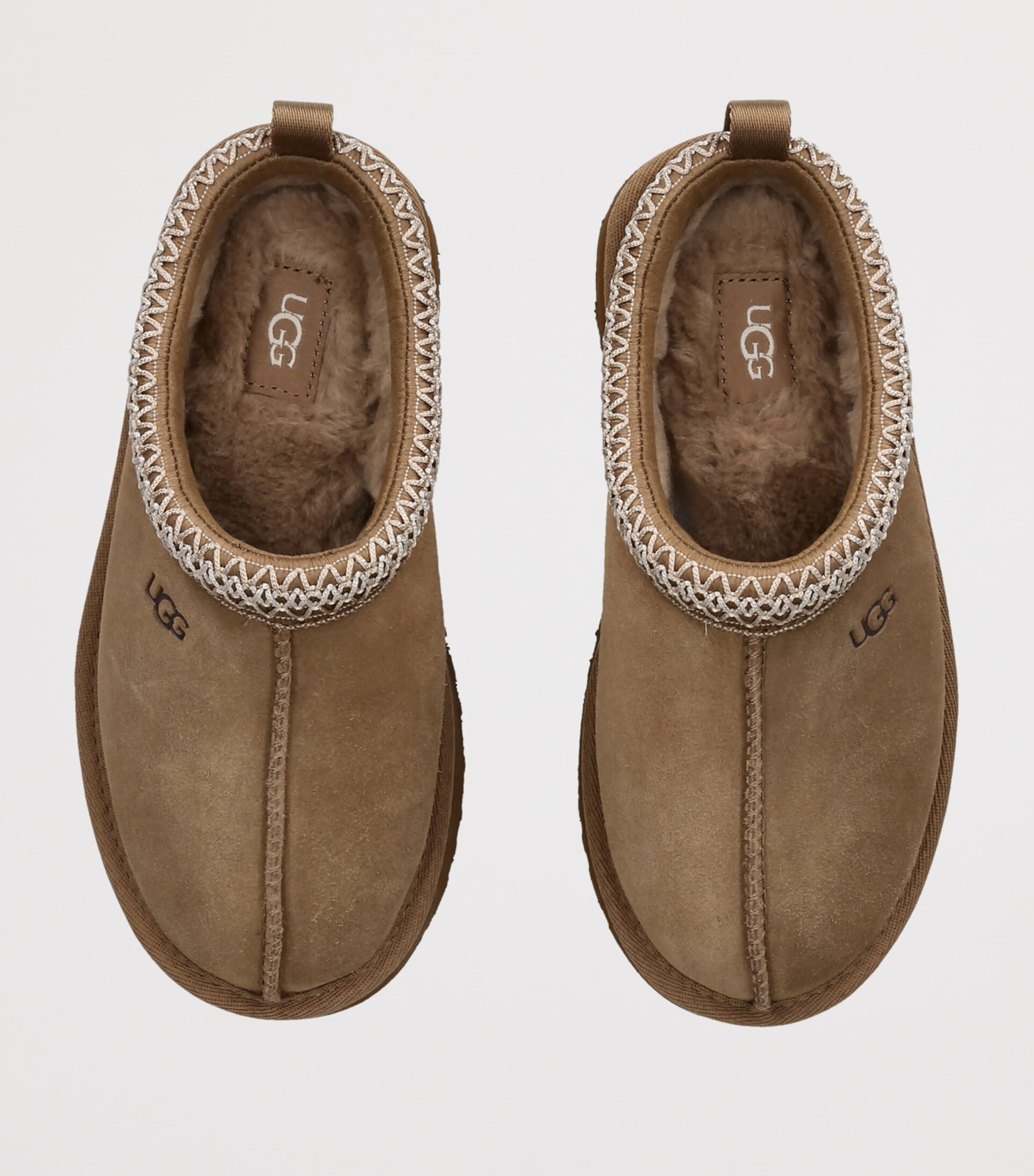 UGG Kids Suede Tazz Slippers Brown Image 3