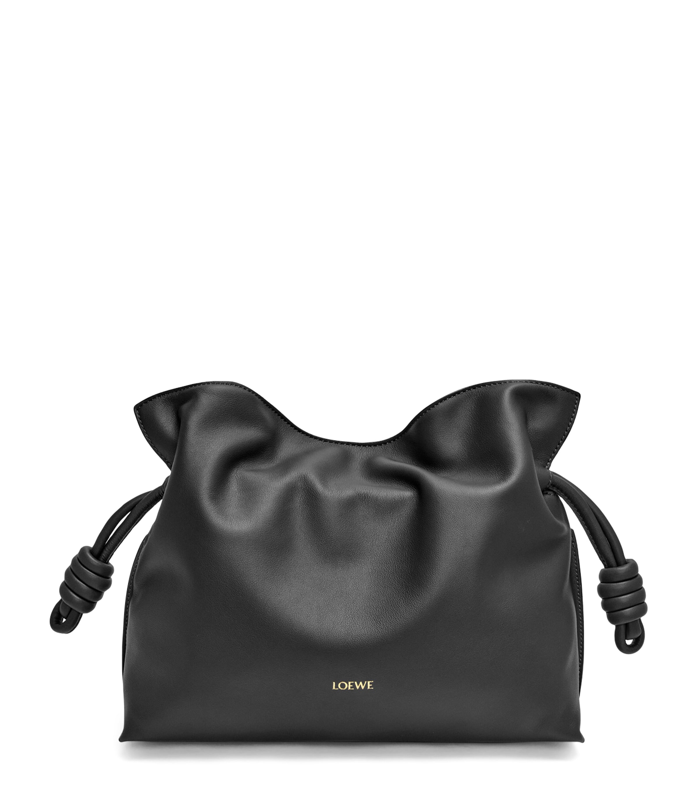 Loewe Flamenco Medium Clutch Bag In Napa Leather In Black