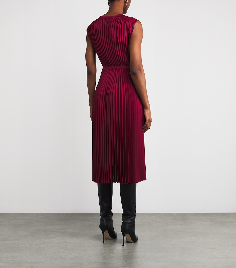 Volta Knit Weave Plissé Midi Dress RUBY Image 3