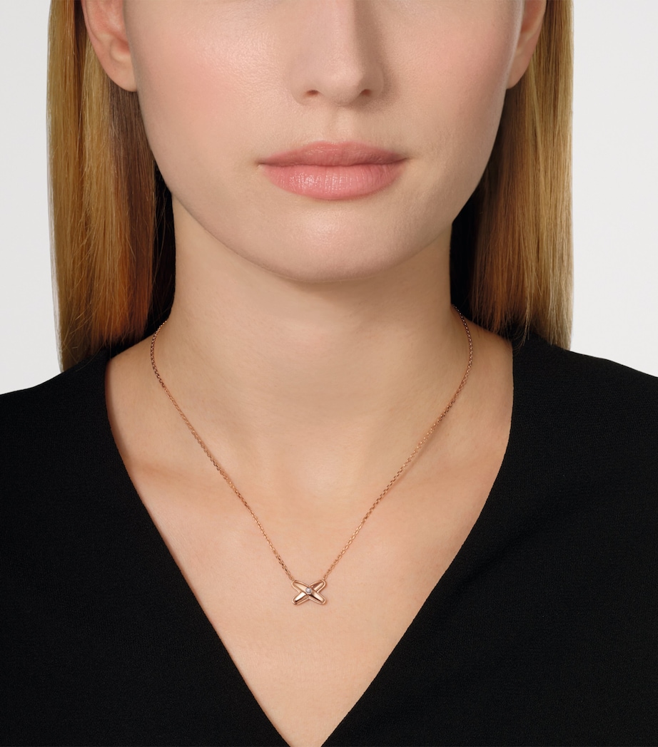 Rose Gold and Diamond Jeux de Liens Pendant Necklace PINK GOLD Image 3