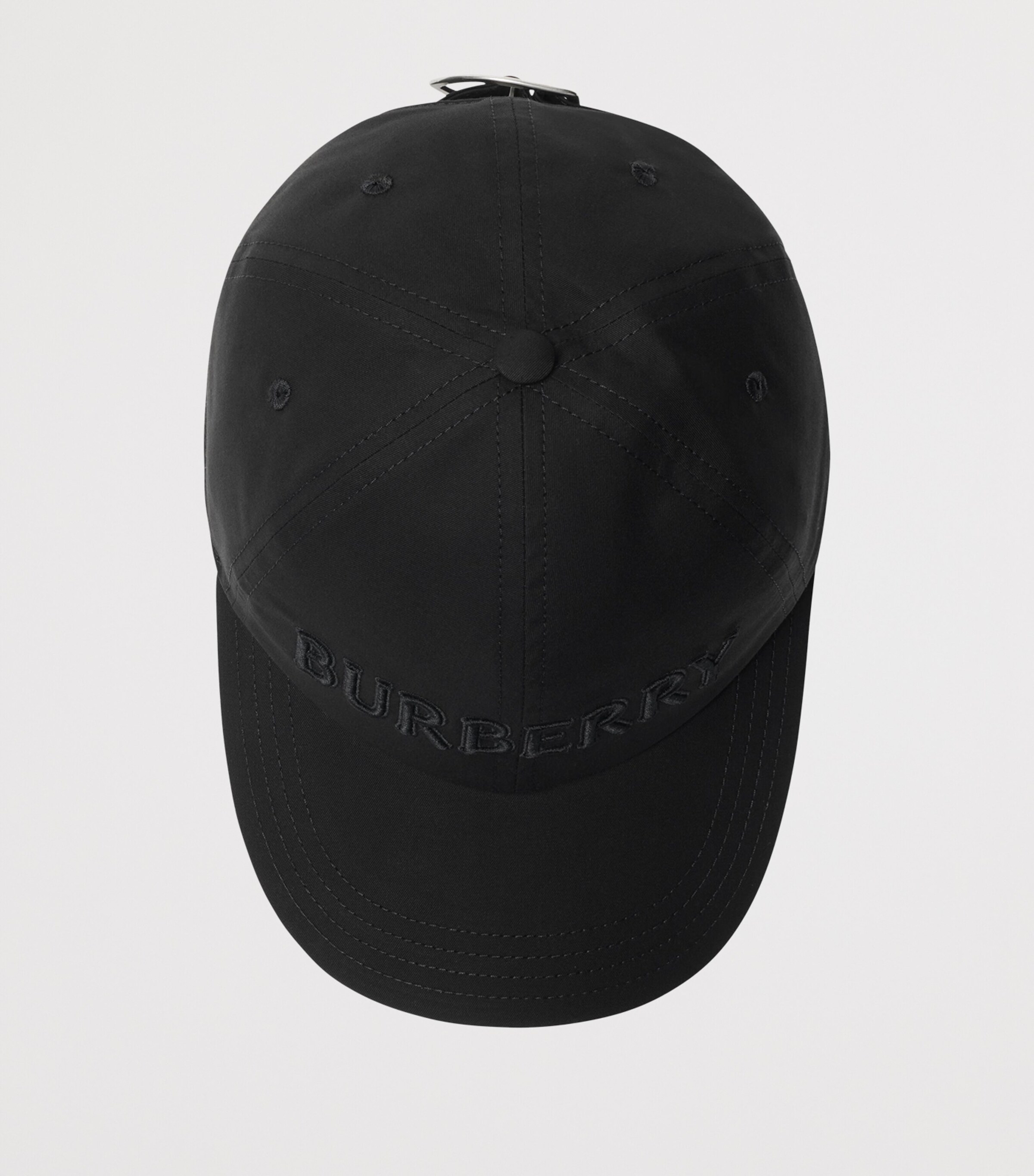 Burberry Cotton Gabardine Logo Cap Black Image 3