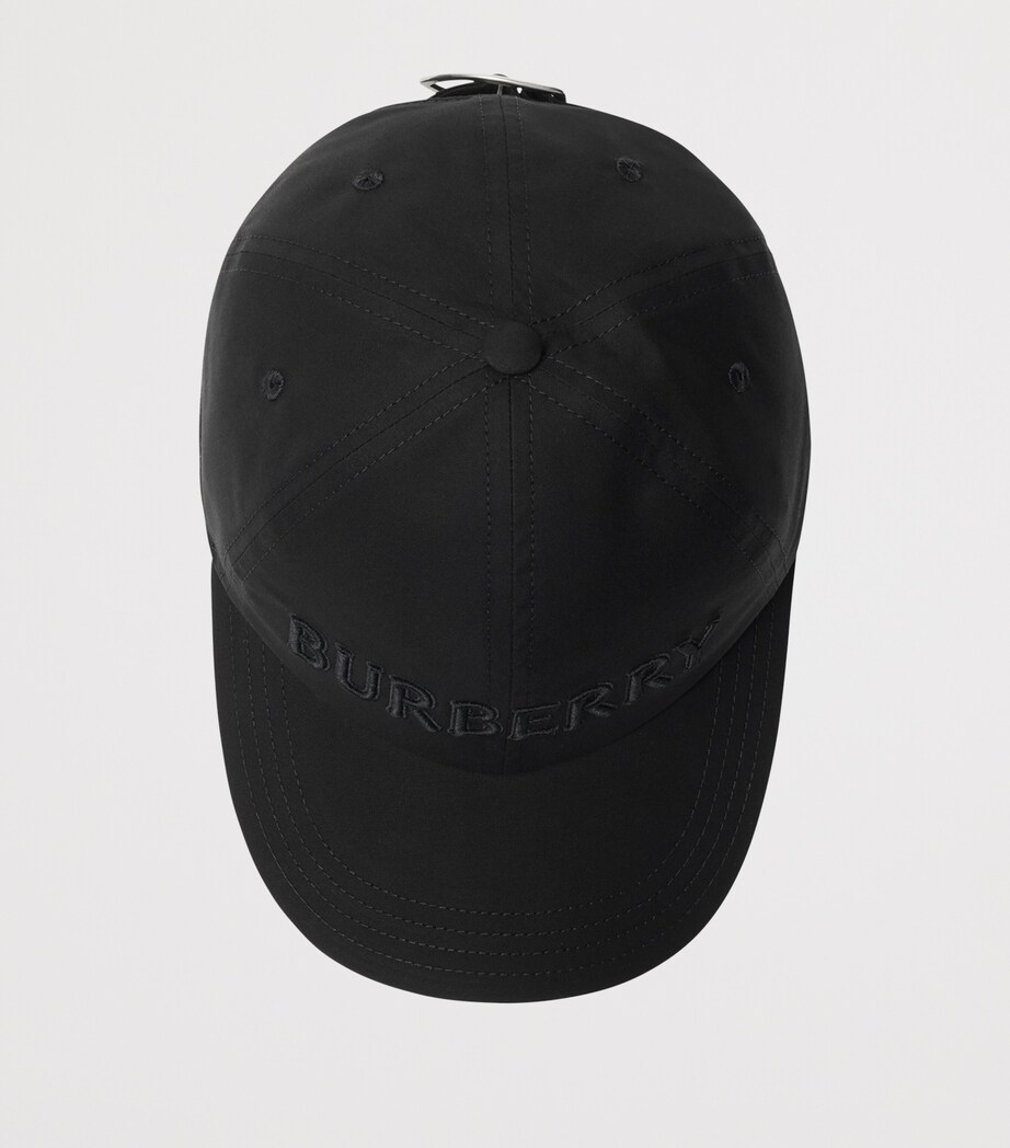 Burberry Cotton Gabardine Logo Cap Black Image 3