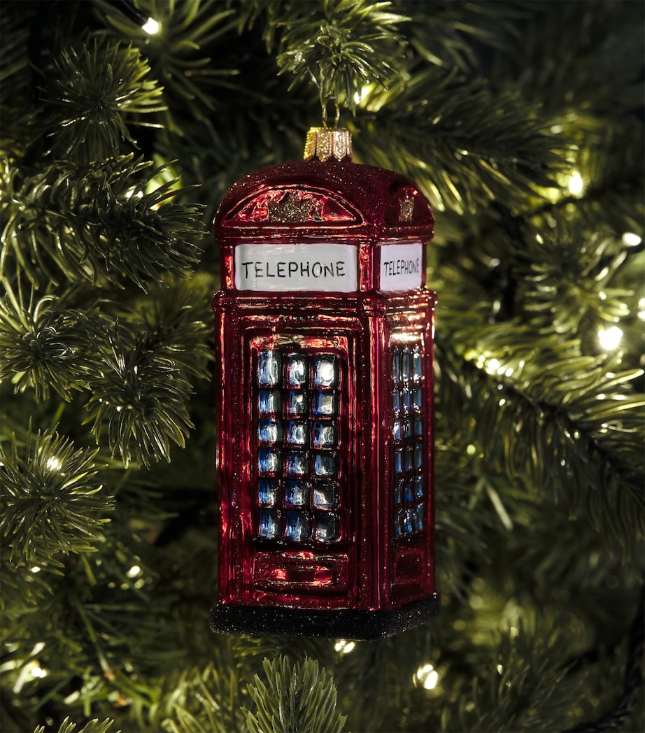 Harrods Telephone Box Christmas Decoration Red Image 7
