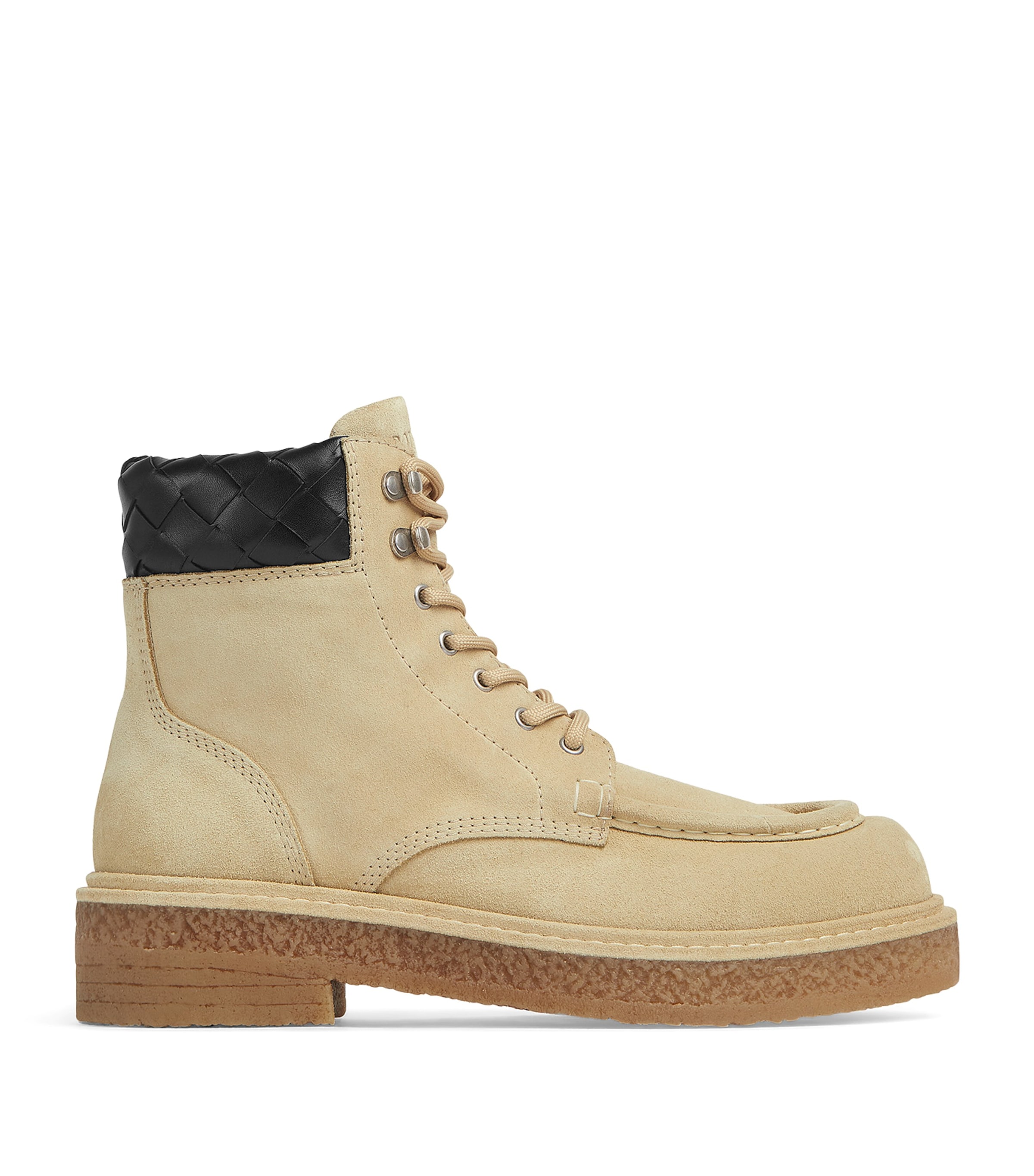 Shop Bottega Veneta Suede Haddock Lace-up Boots In Brown