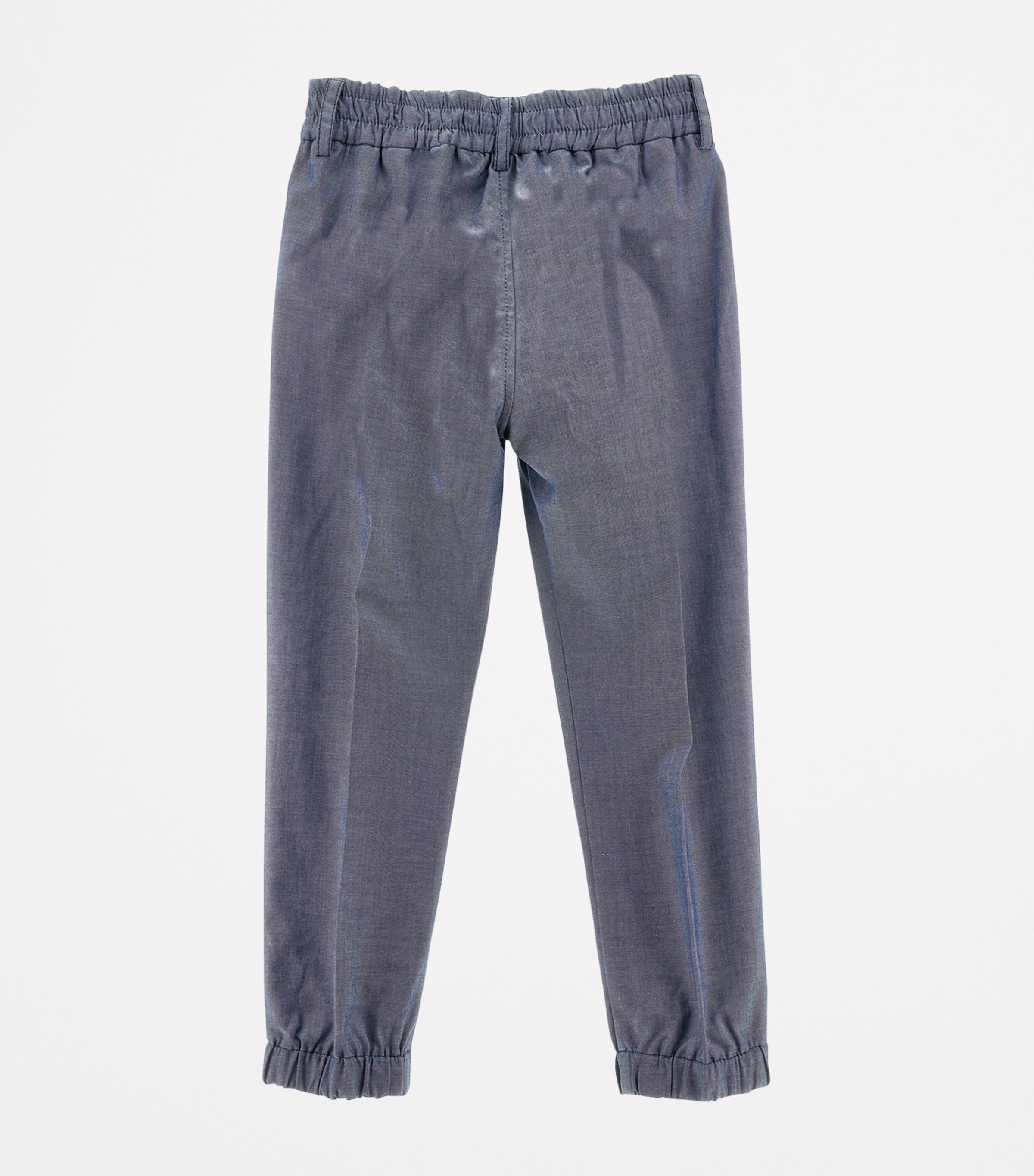 Cotton Pleated Trousers (2-14 Years) BLU NAVY Image 2