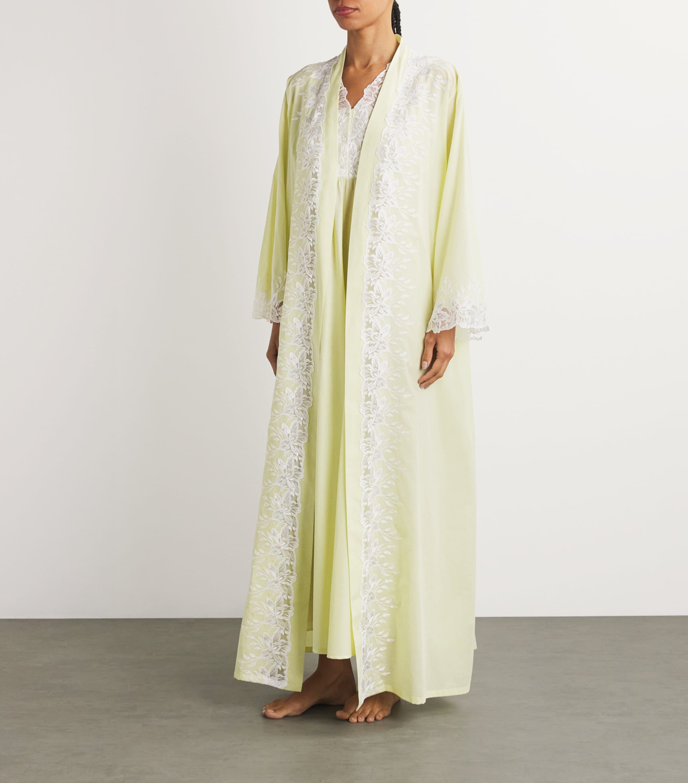 Bocan Womens Cotton Maia Robe Light Green Image 2